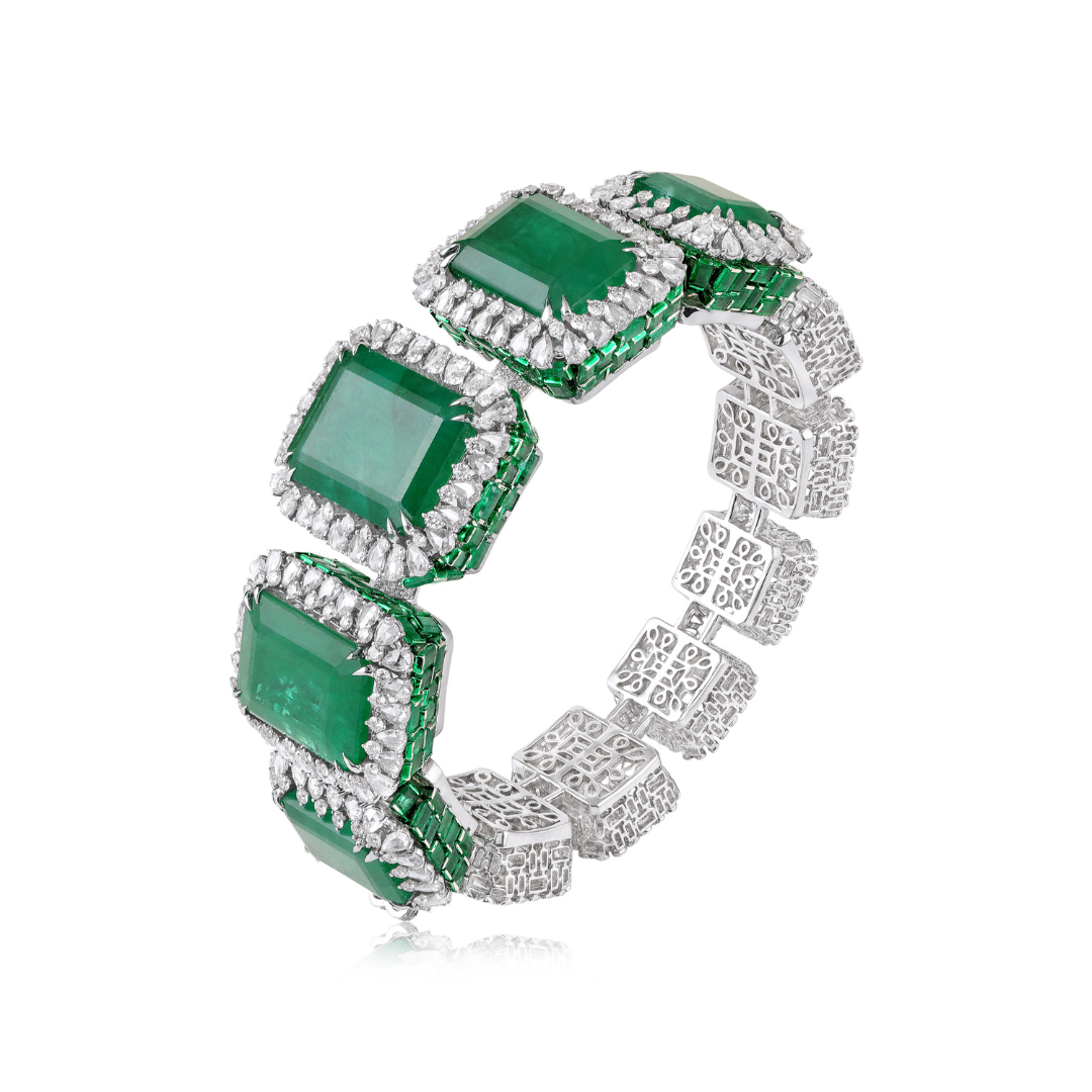 The Meadow Dream Emerald Bangle-Bracelet