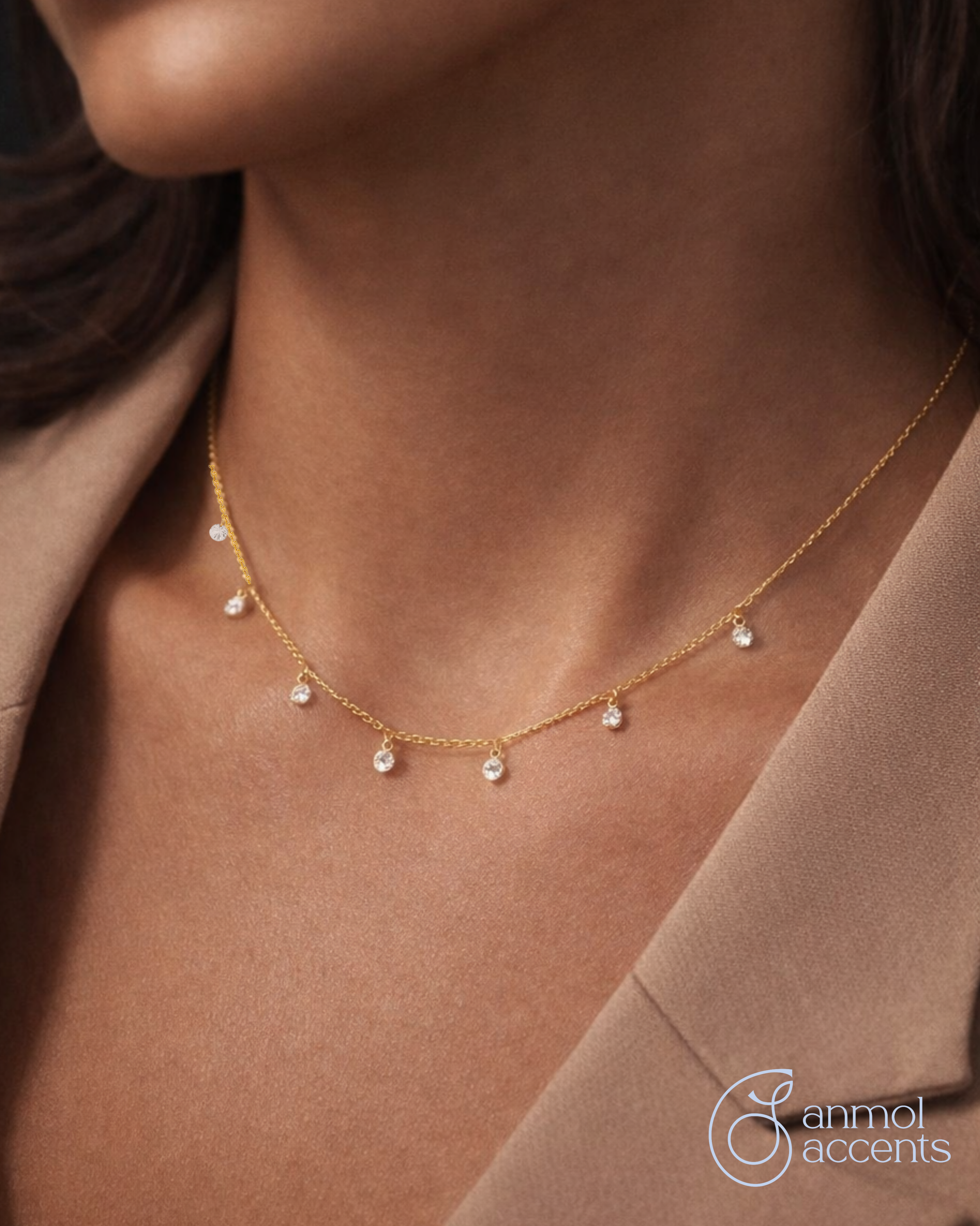Sunbeam Dewdrop Accent Necklace