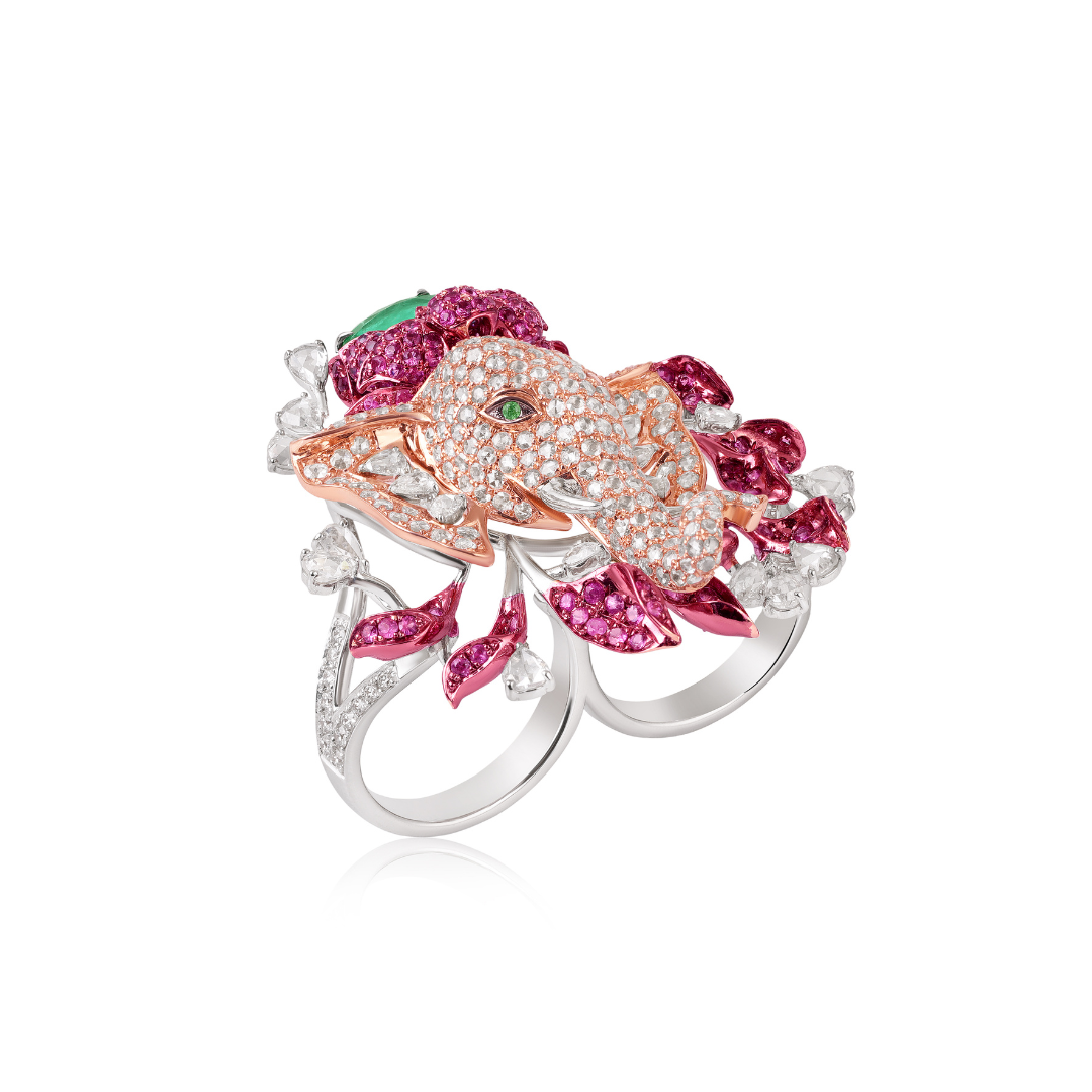 Ivory Tusker Charm Ring