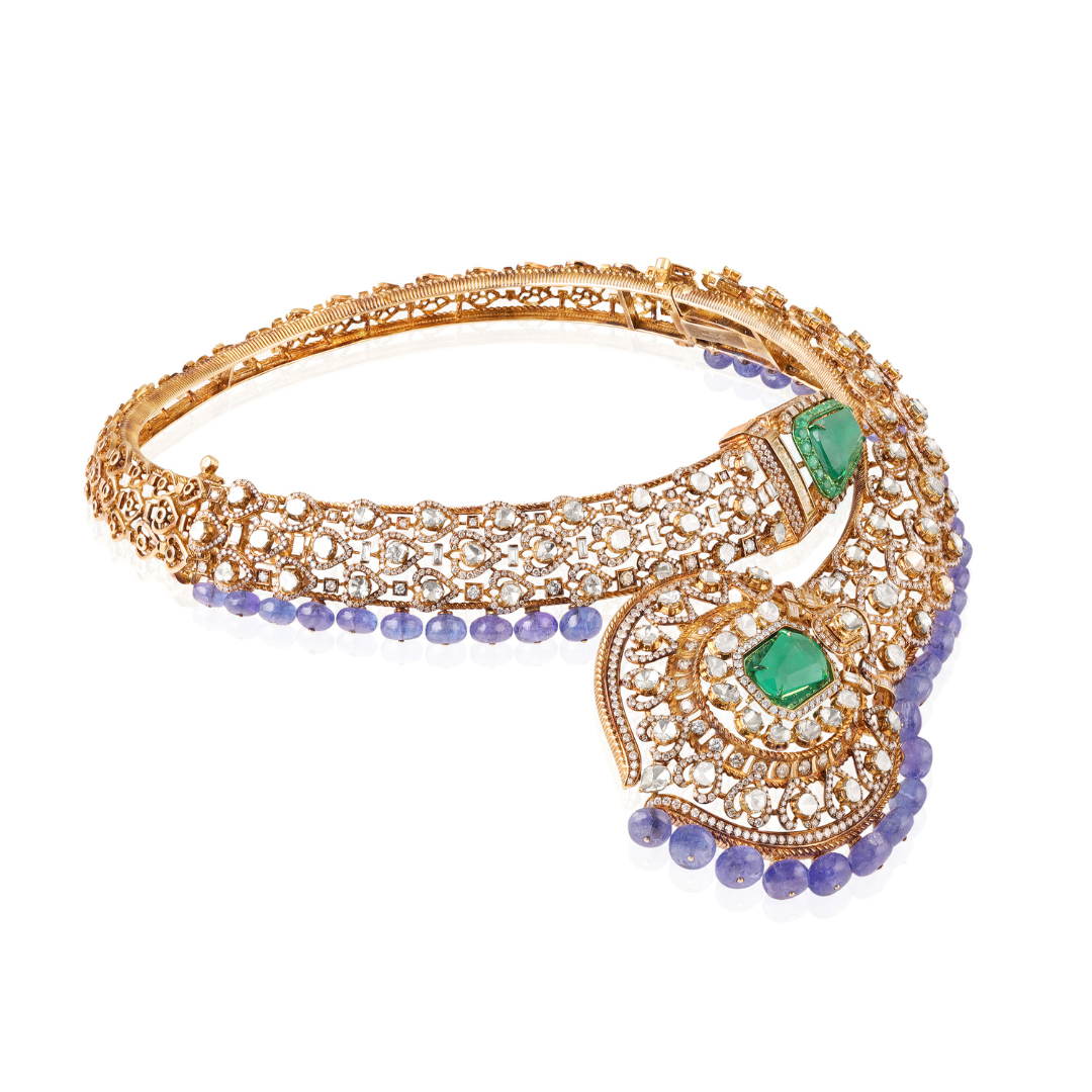 The Evara Emerald Necklace set