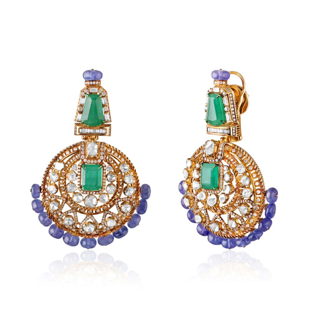 The Evara Emerald Necklace set