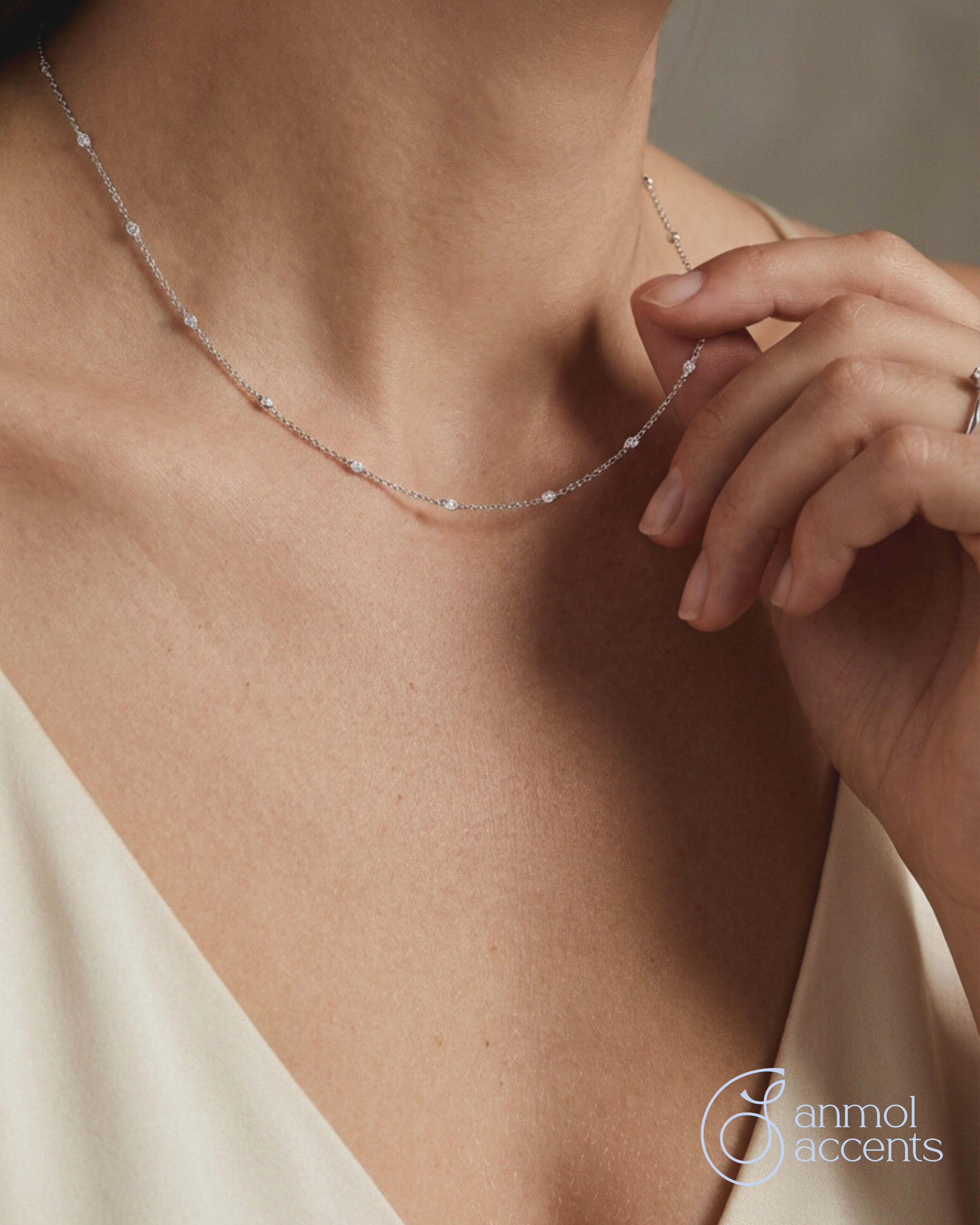 Diamond Drizzle Rosecut Necklace