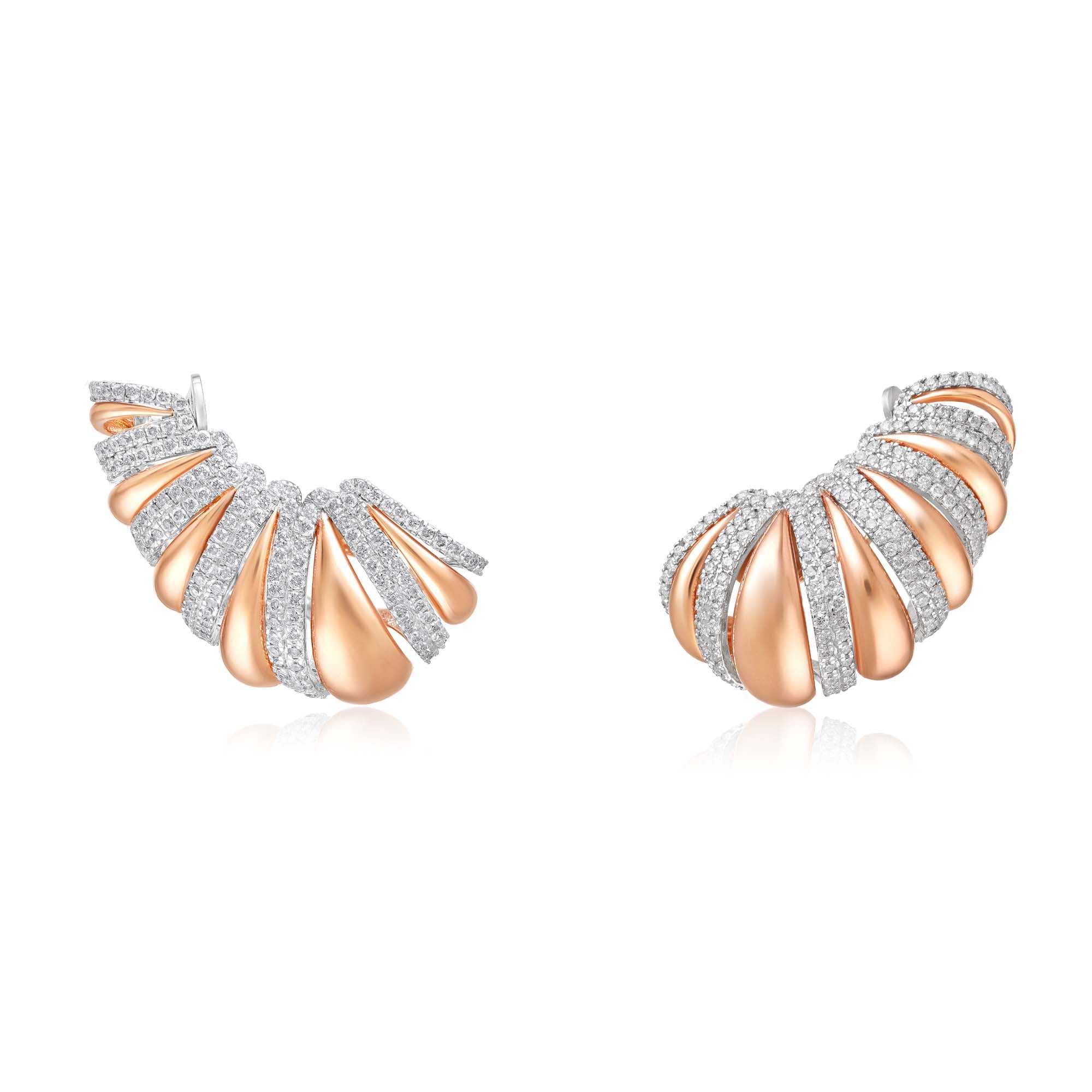 Signature Sass Rose Gold Natural Diamond Earcuff