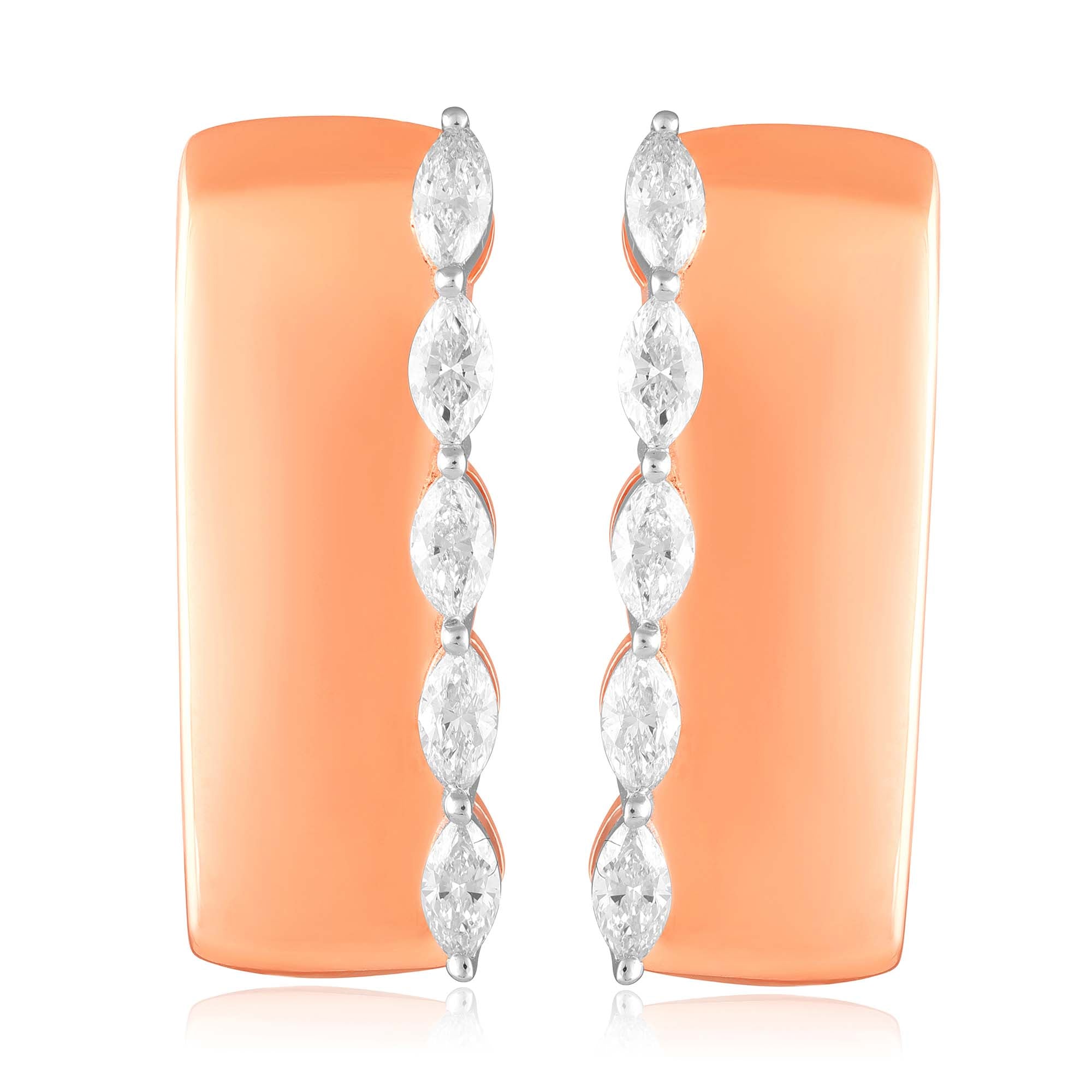 Blush Marquise Arcs hoops