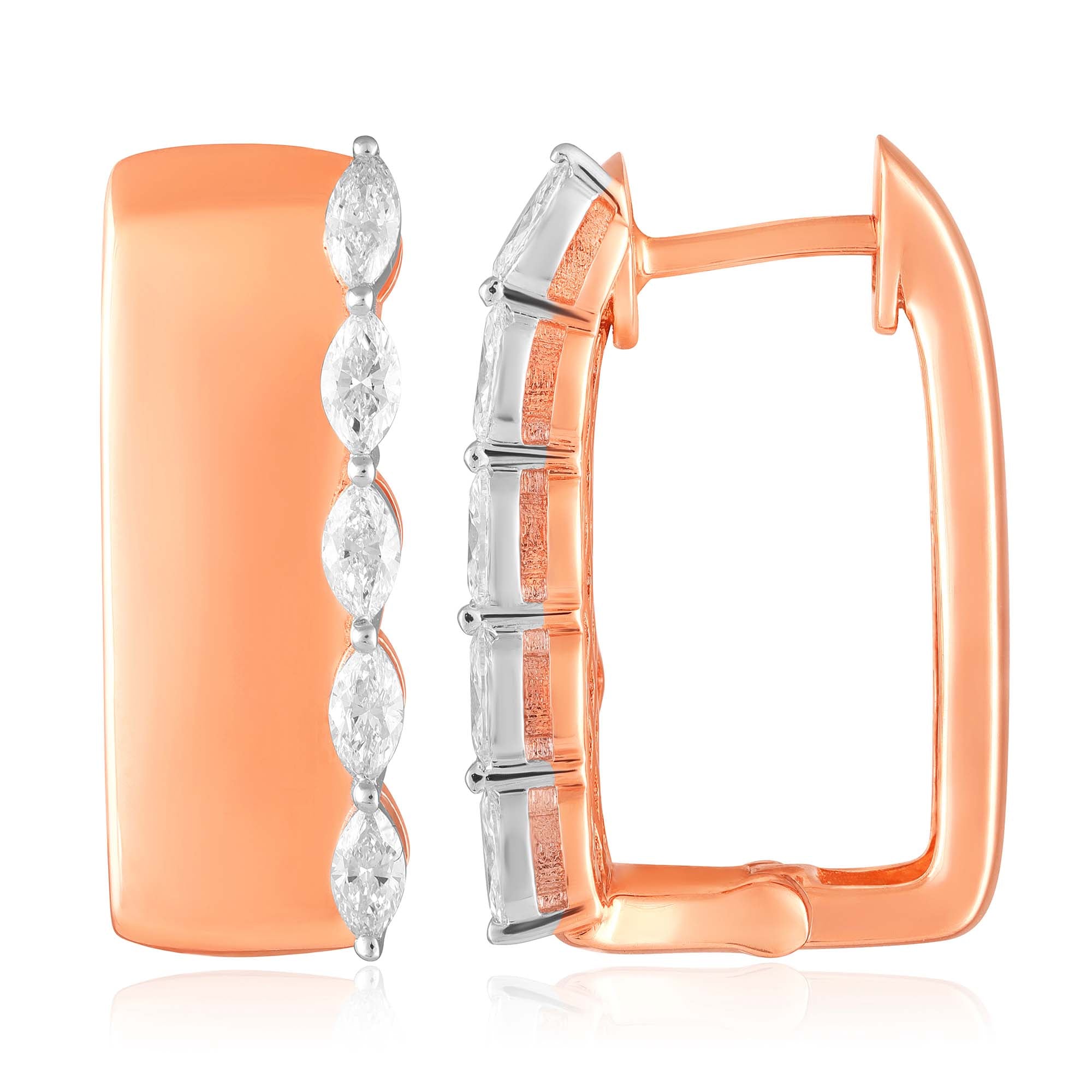 Blush Marquise Arcs hoops