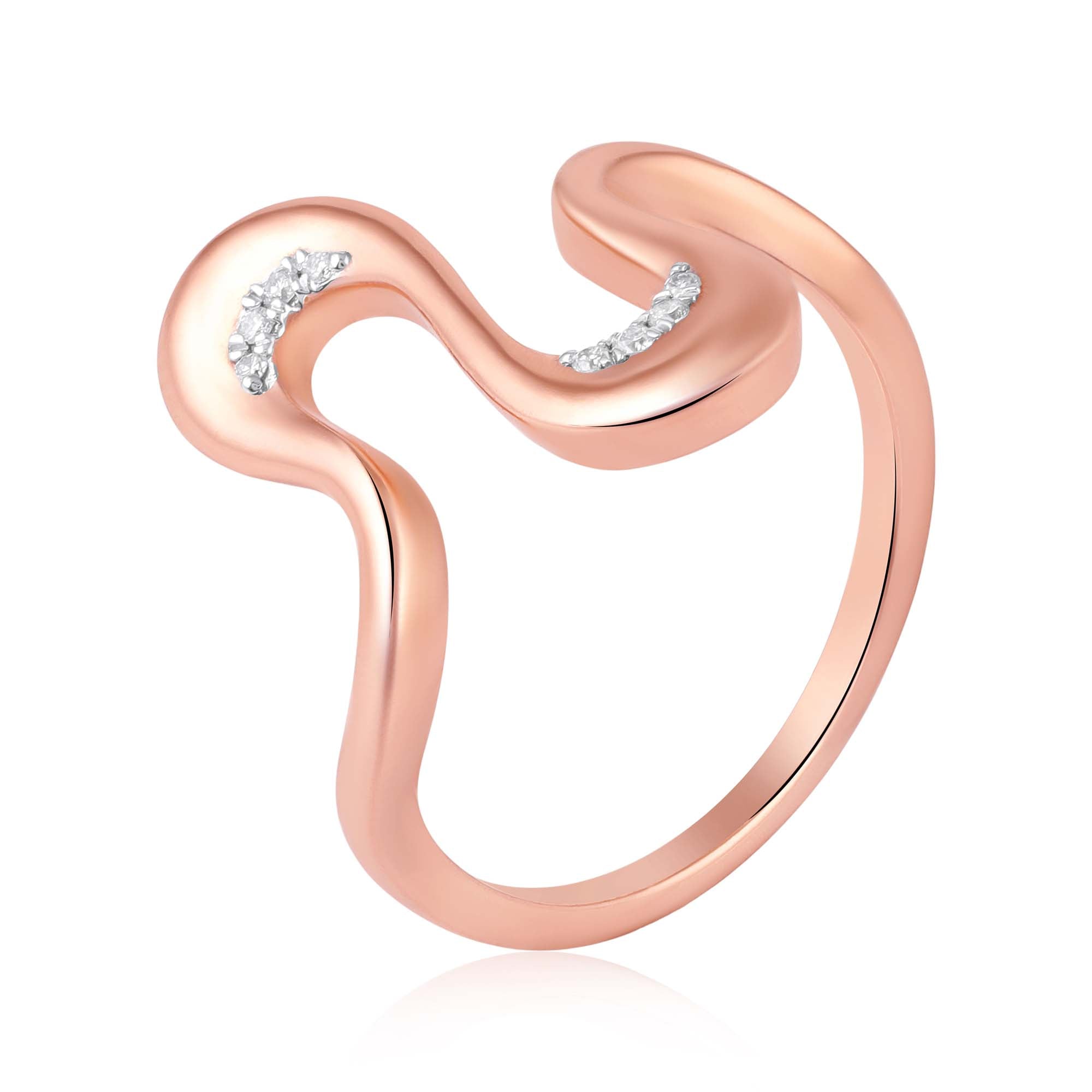 Blush Ripple Rose Gold Band