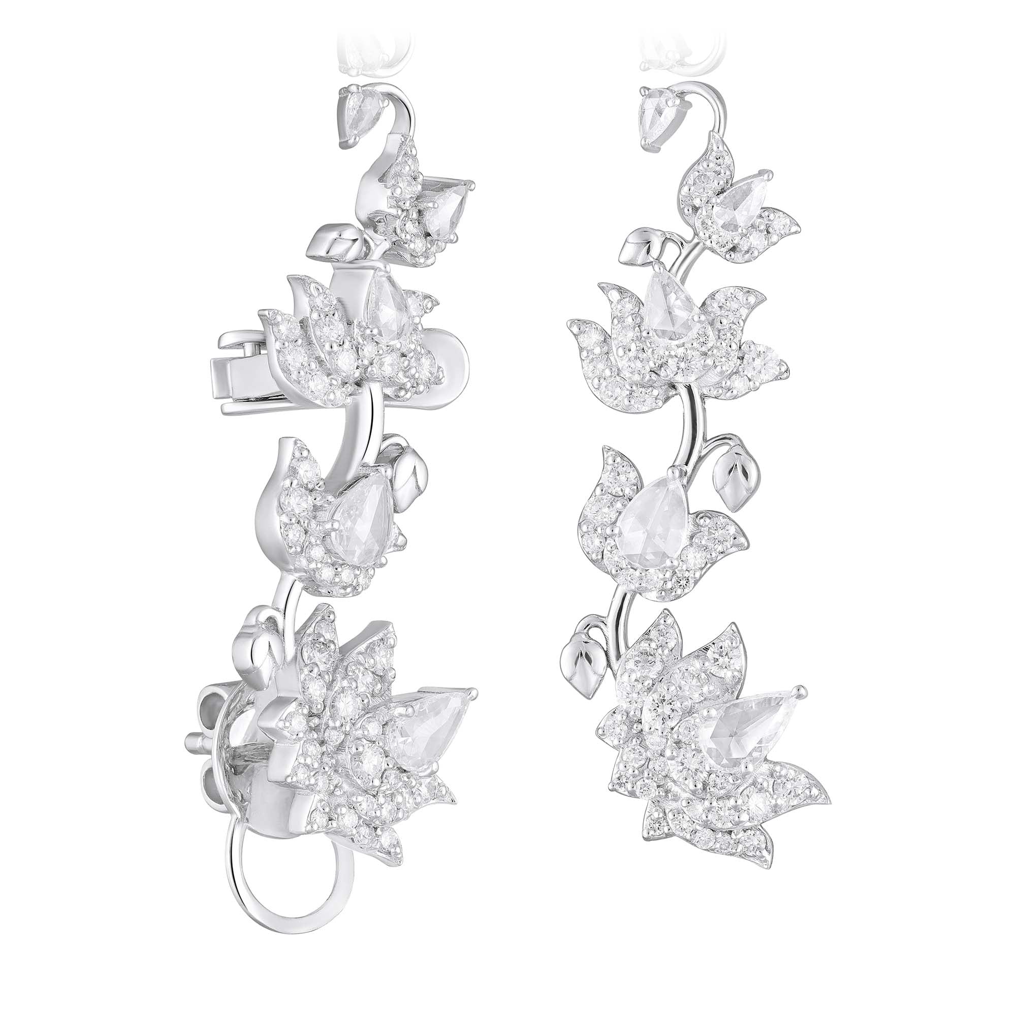 Bloom Ear Crawler Natural Diamond Earrings