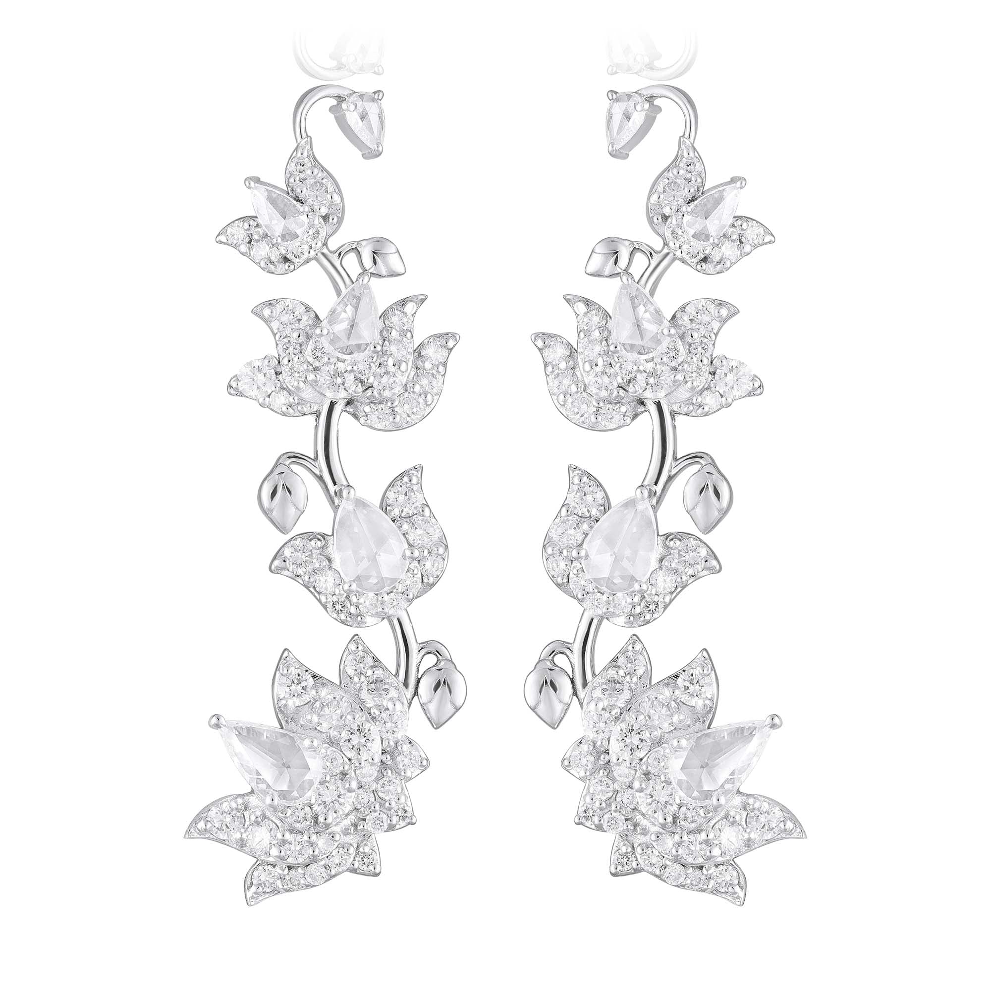 Bloom Ear Crawler Natural Diamond Earrings