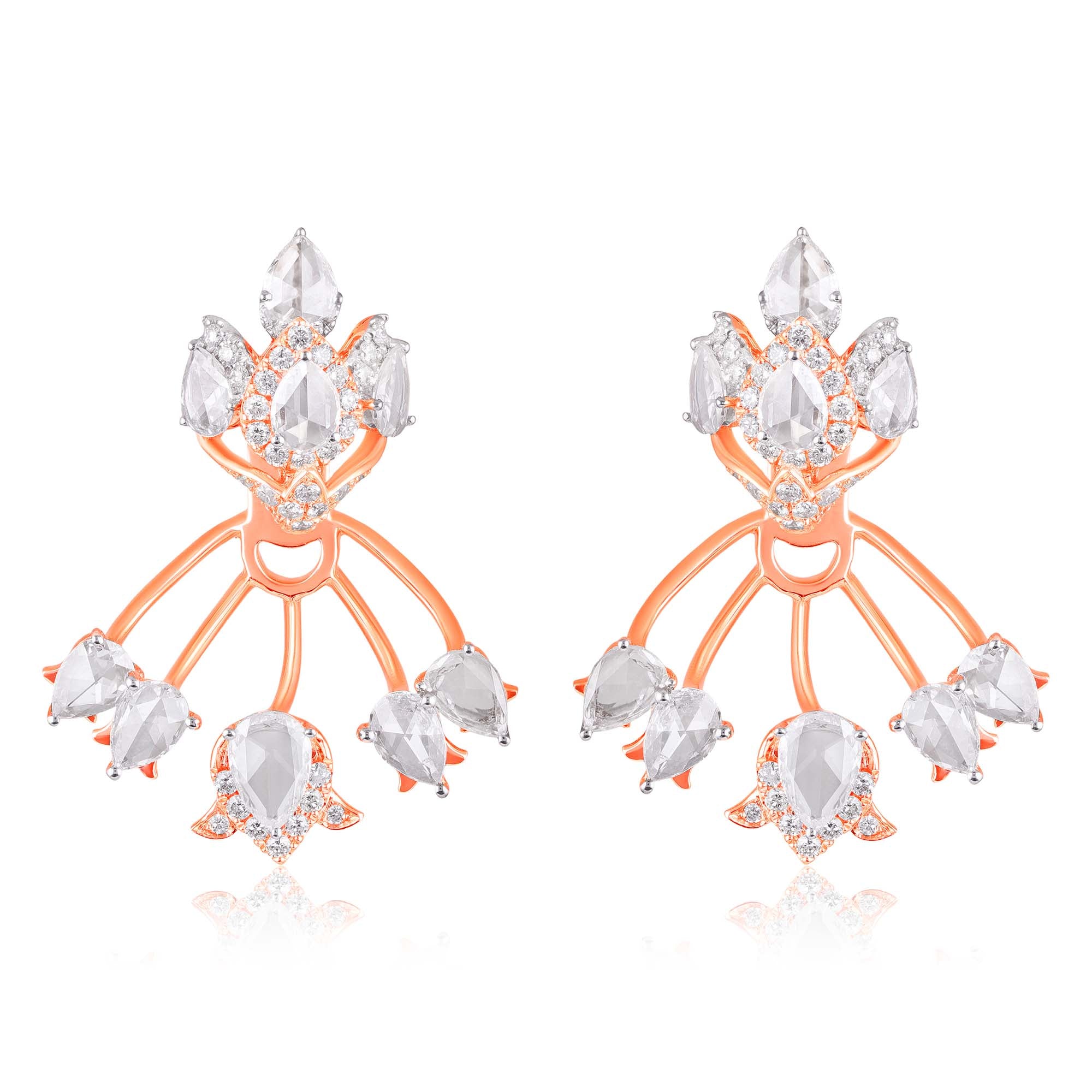 Petal Cascade Natural Detachable Diamond Studs