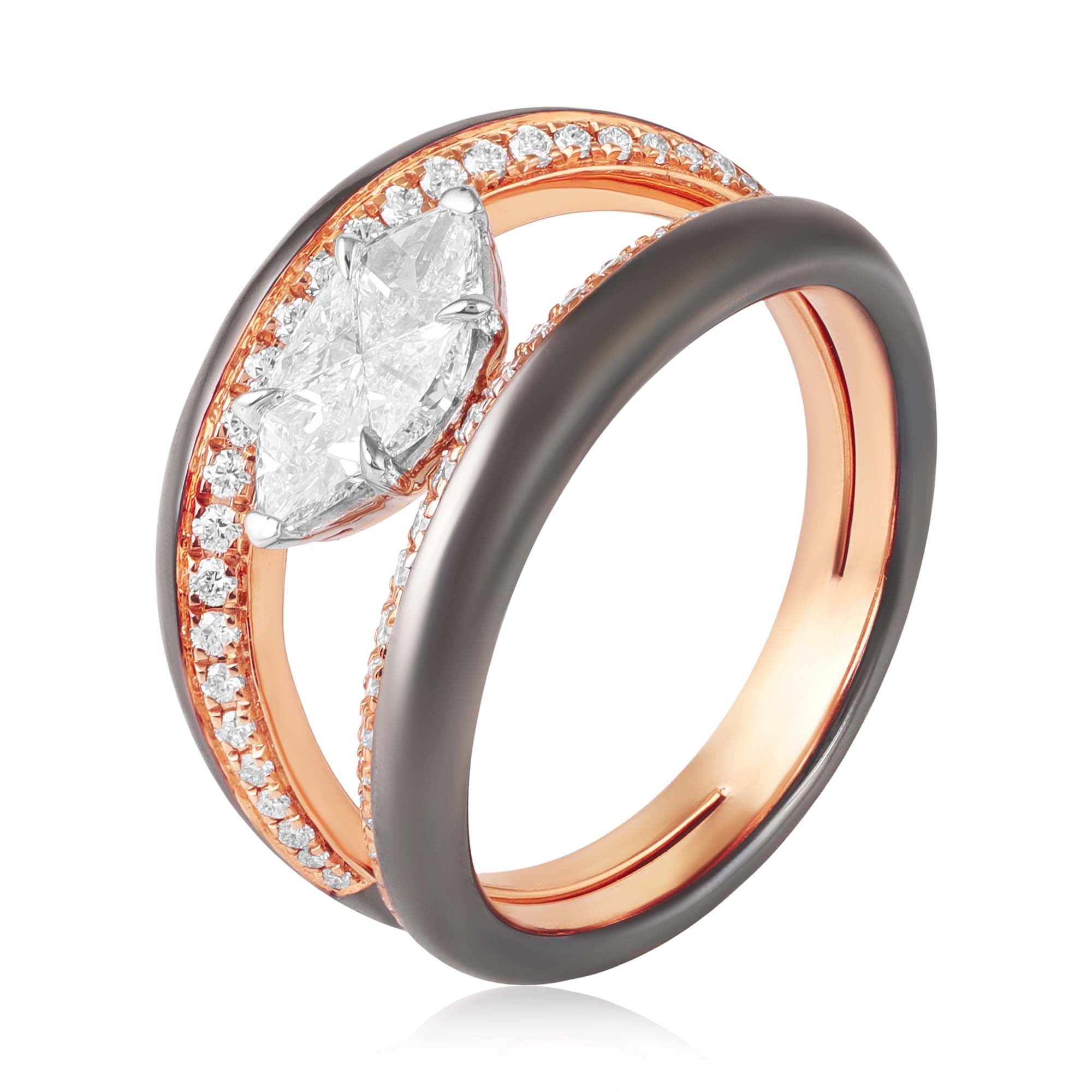 Marquise Eclipse Diamond Ring