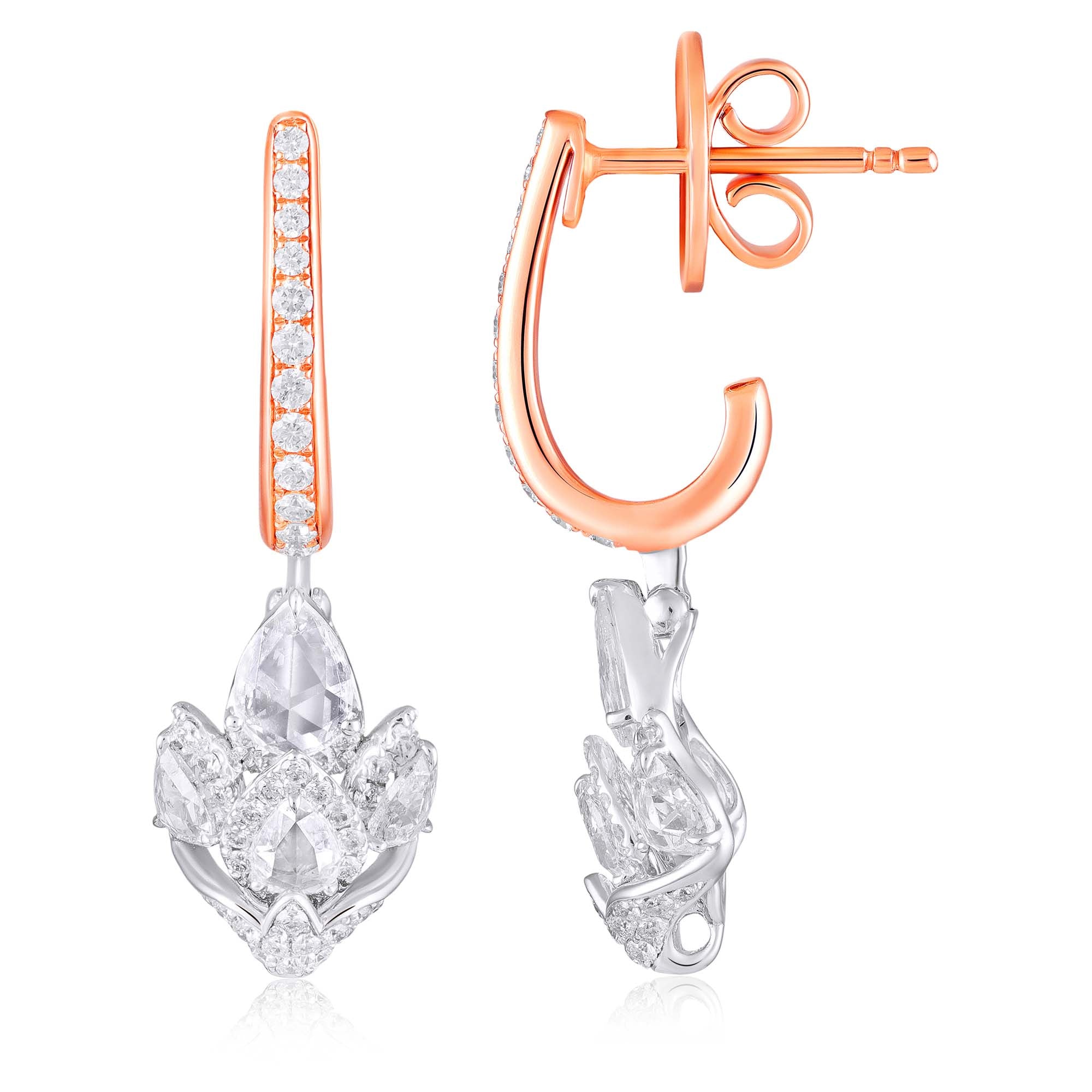 Bloom Drop Natural Diamond Earrings