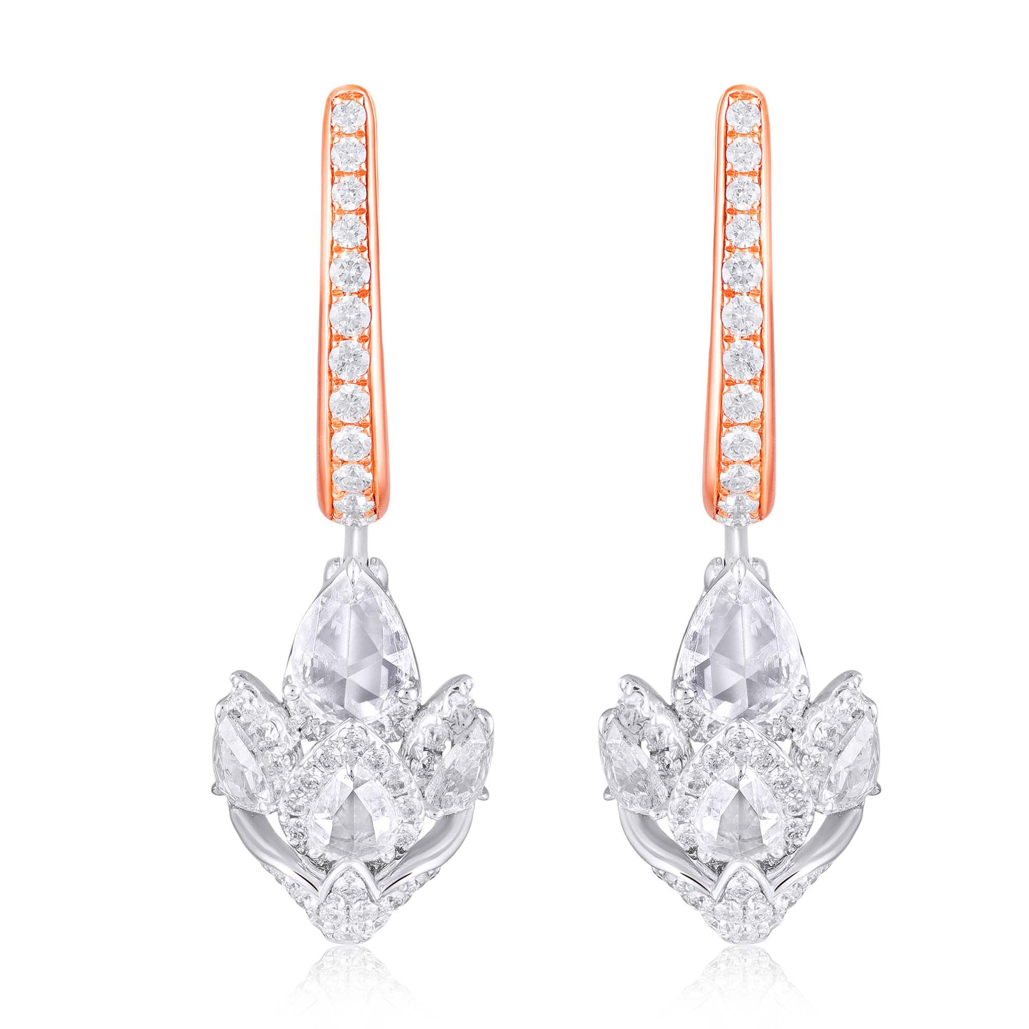 Bloom Drop Natural Diamond Earrings