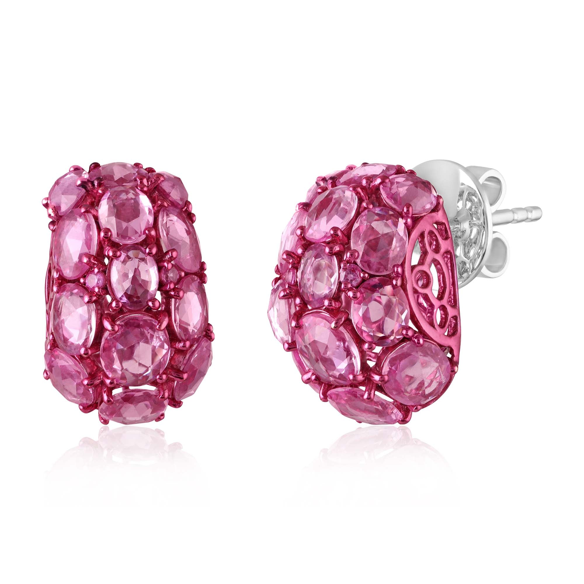 Sapphire Blush Grape Studs