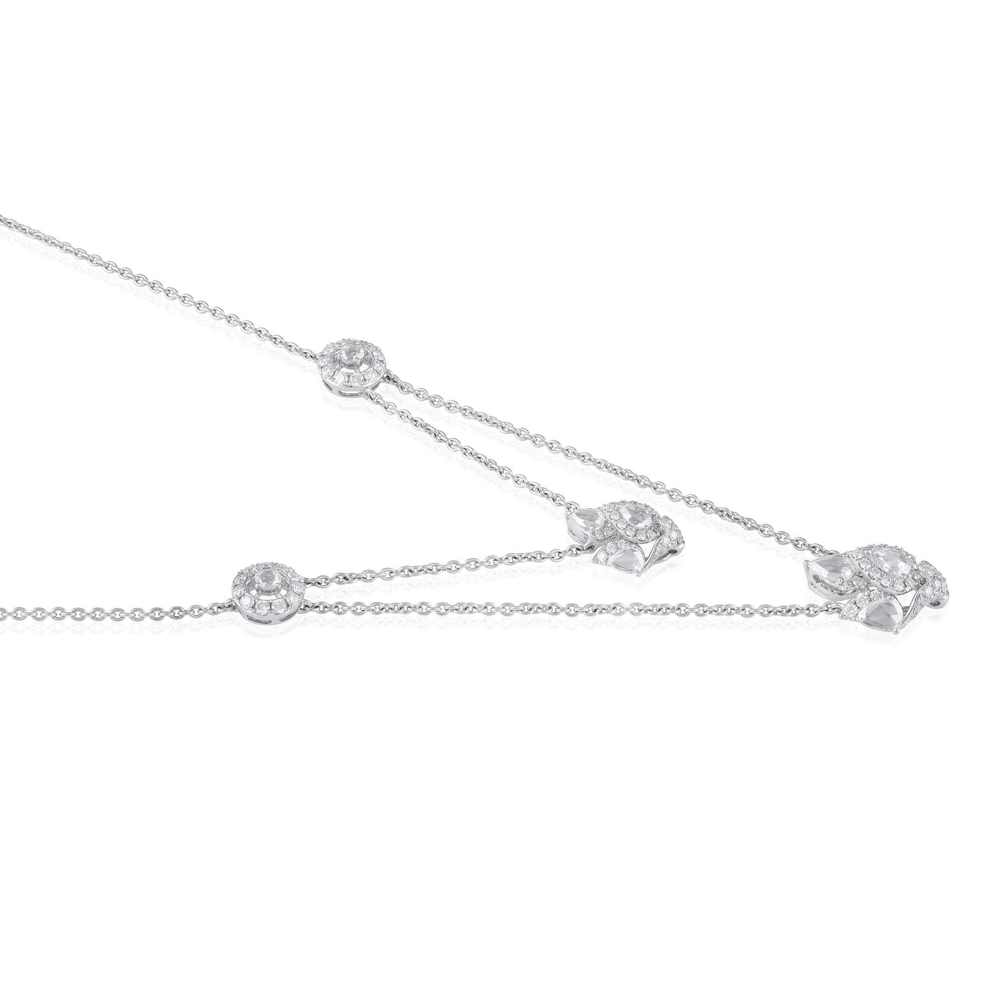 Blooming Natural Diamond Layered Necklace