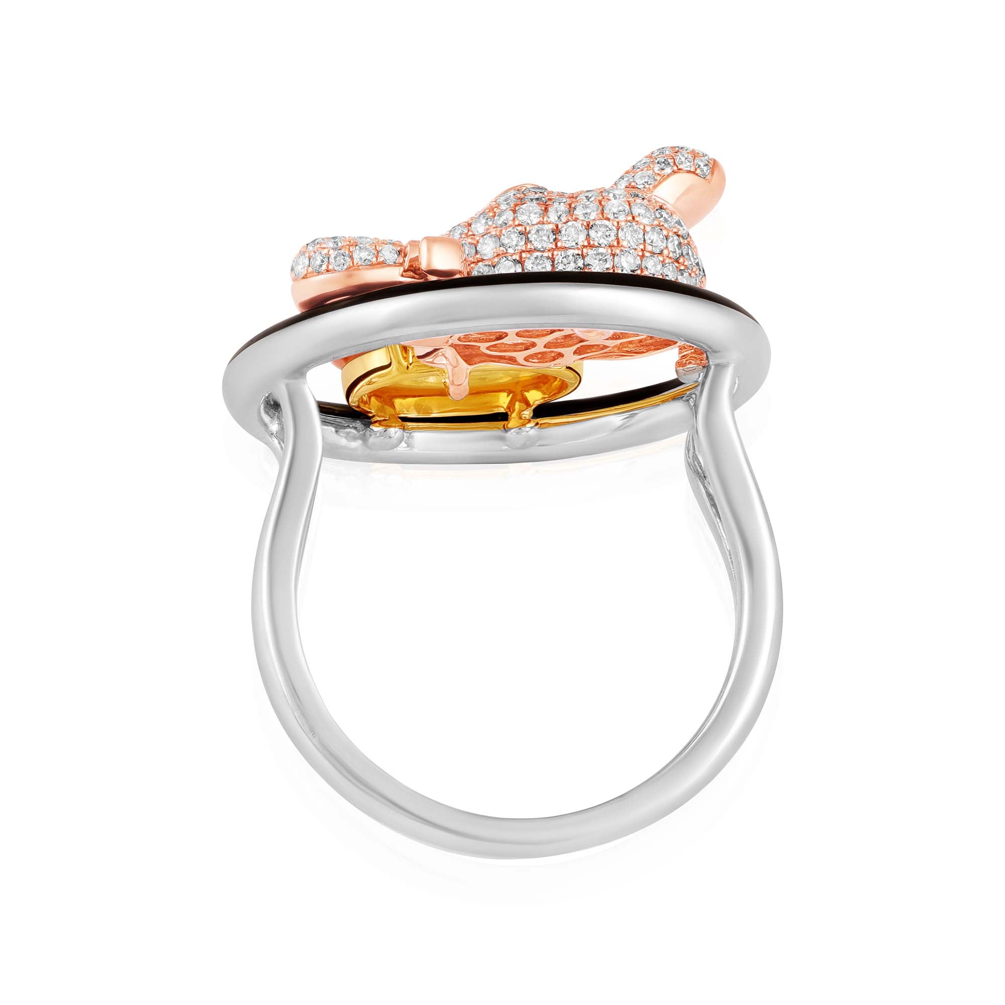 Citrine Elephant Unisex Ring