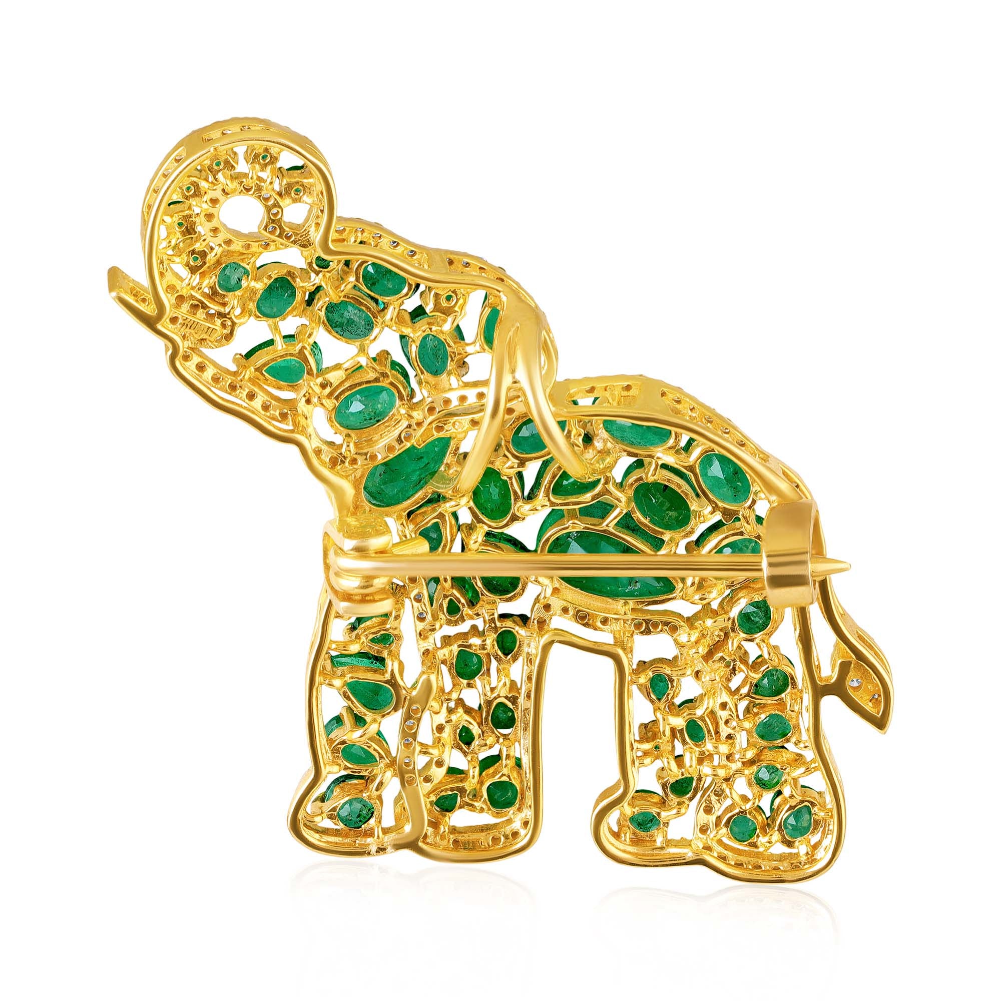 Veridian Trunk Emerald Brooch