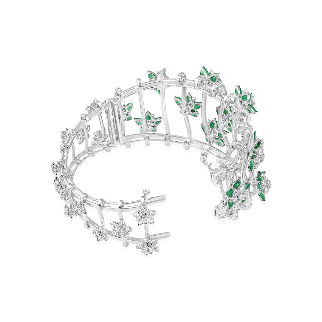 Floral Aura Bangle Bracelet