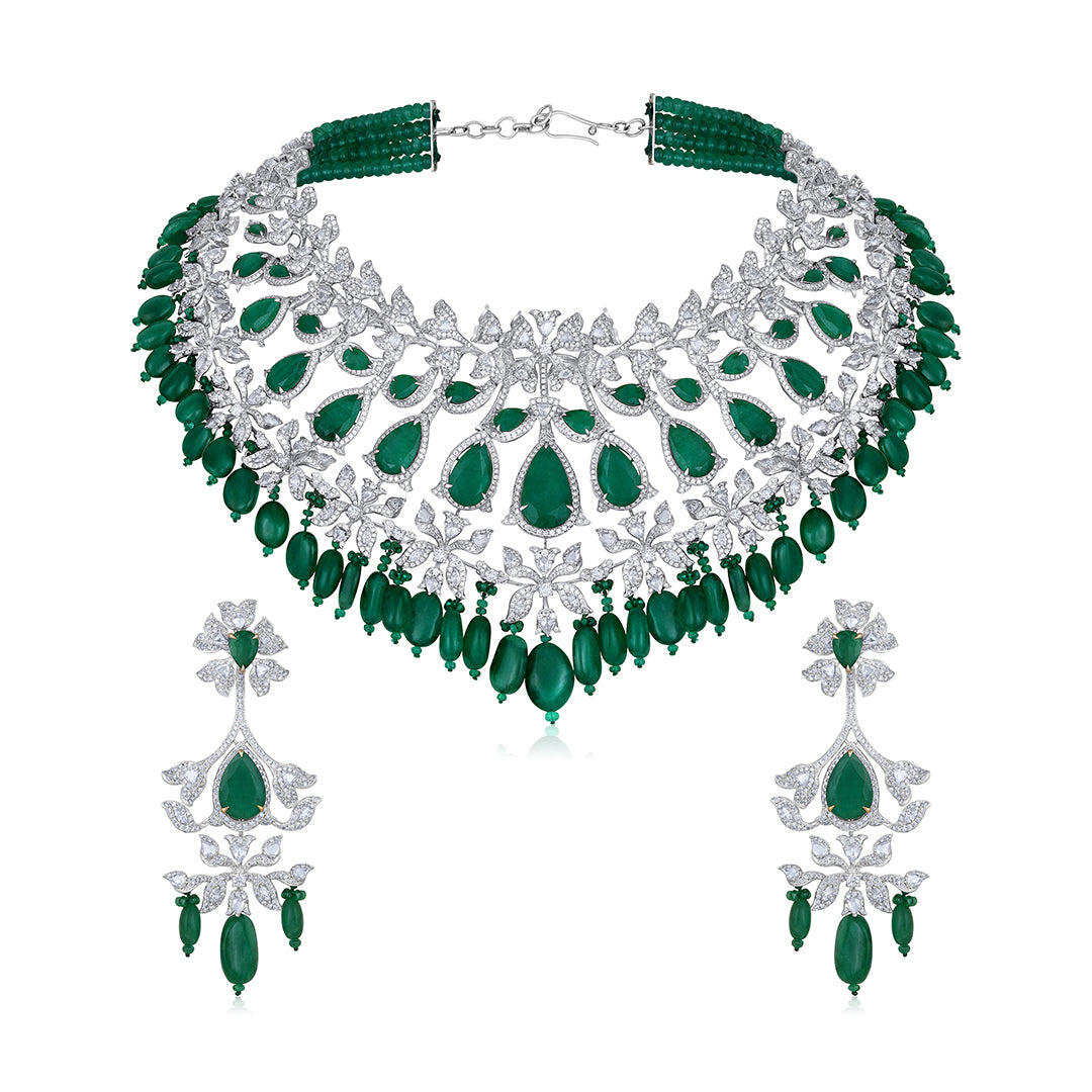 Imperial Emerald Choker Set