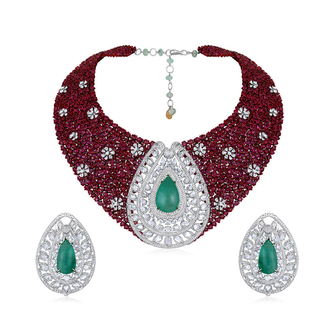 Lush Ruby Statement Chokar Set