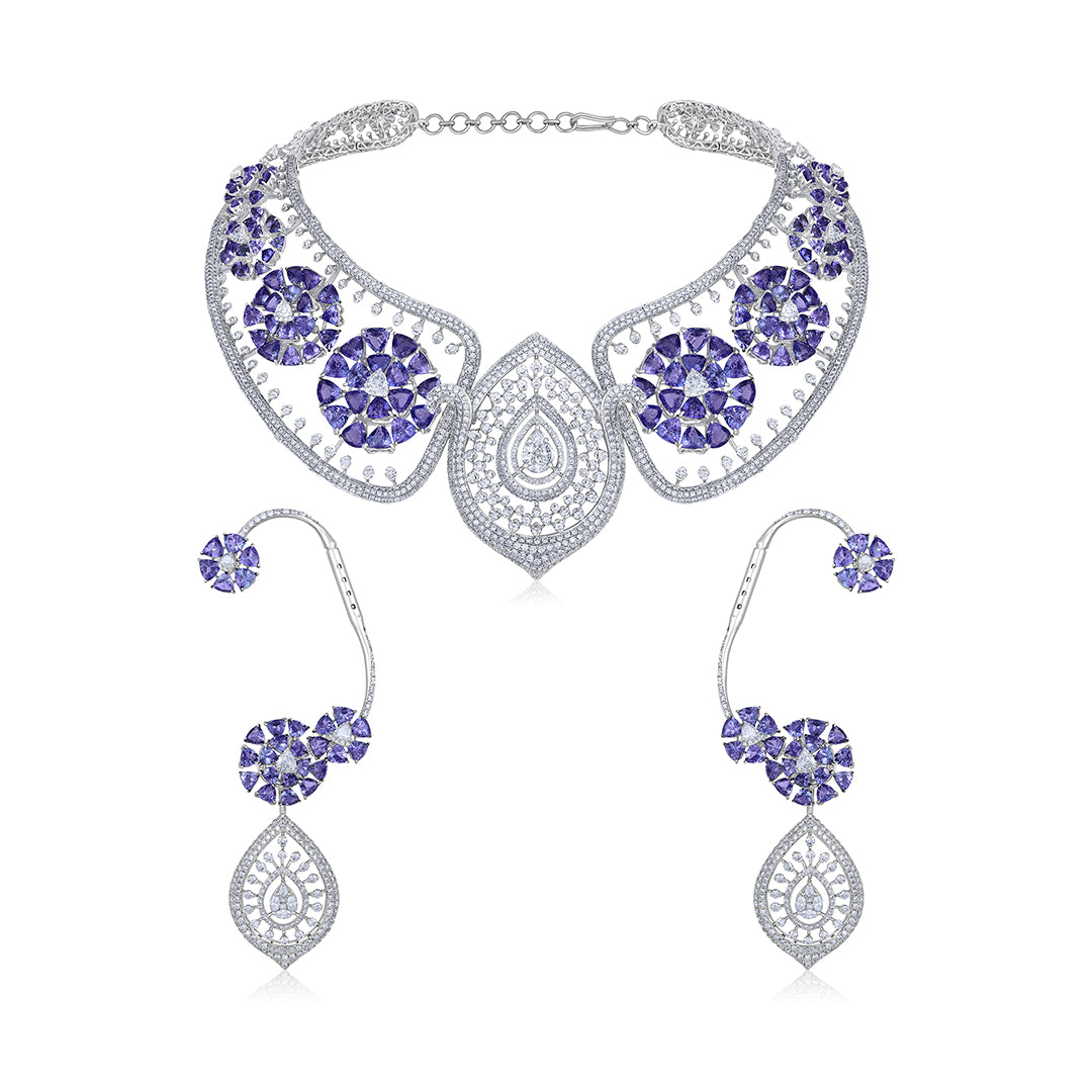 Mysterious Lavender Hues Necklace set