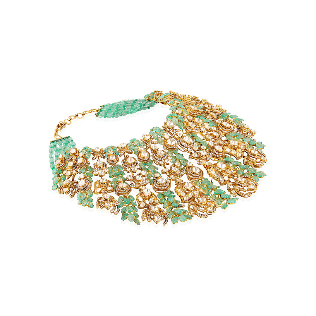 The Effortless Regal Uncut Diamond Necklace Set