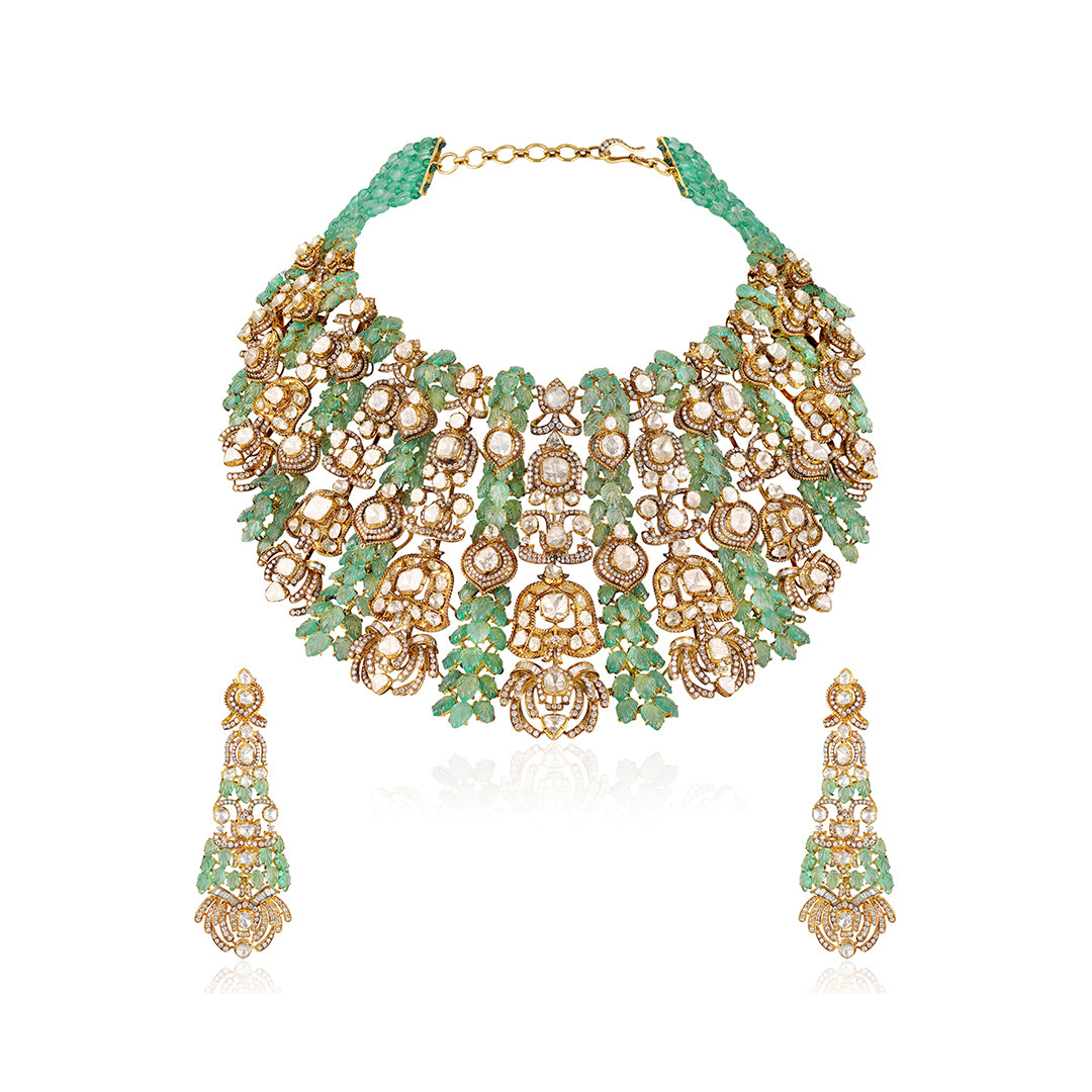 The Effortless Regal Uncut Diamond Necklace Set