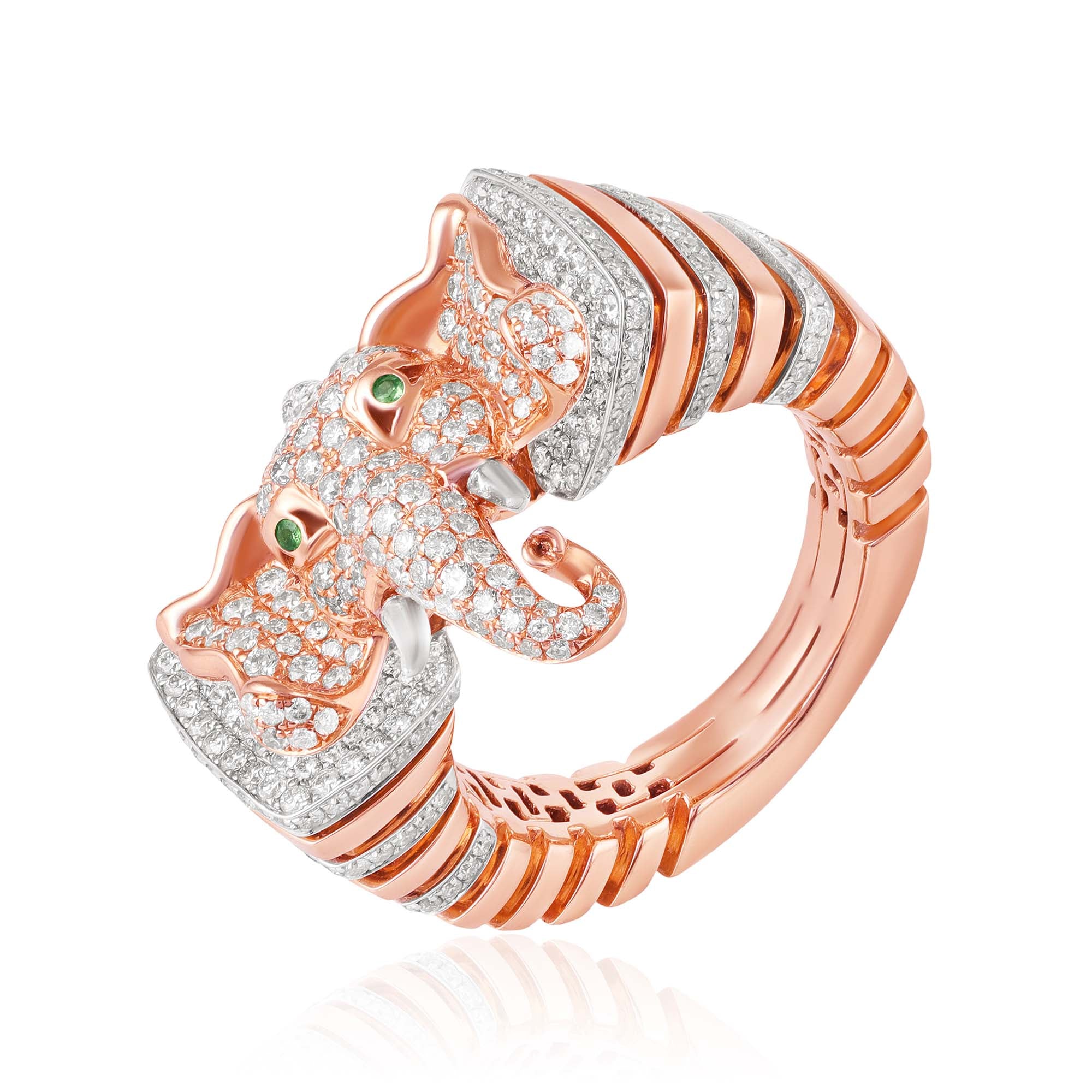 Regal Tusker Crown Unisex Ring