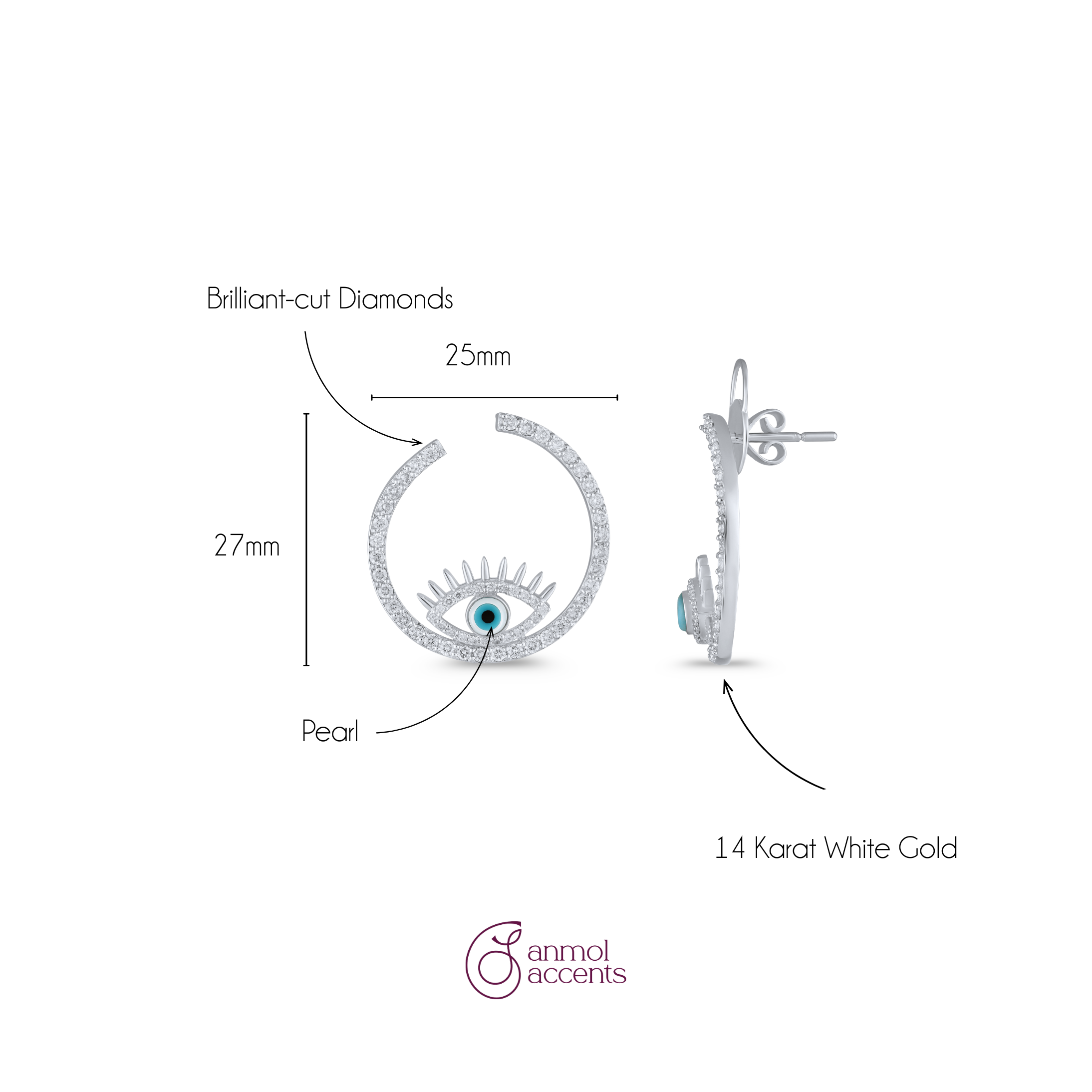 Protector's Gaze Natural Diamond Studs