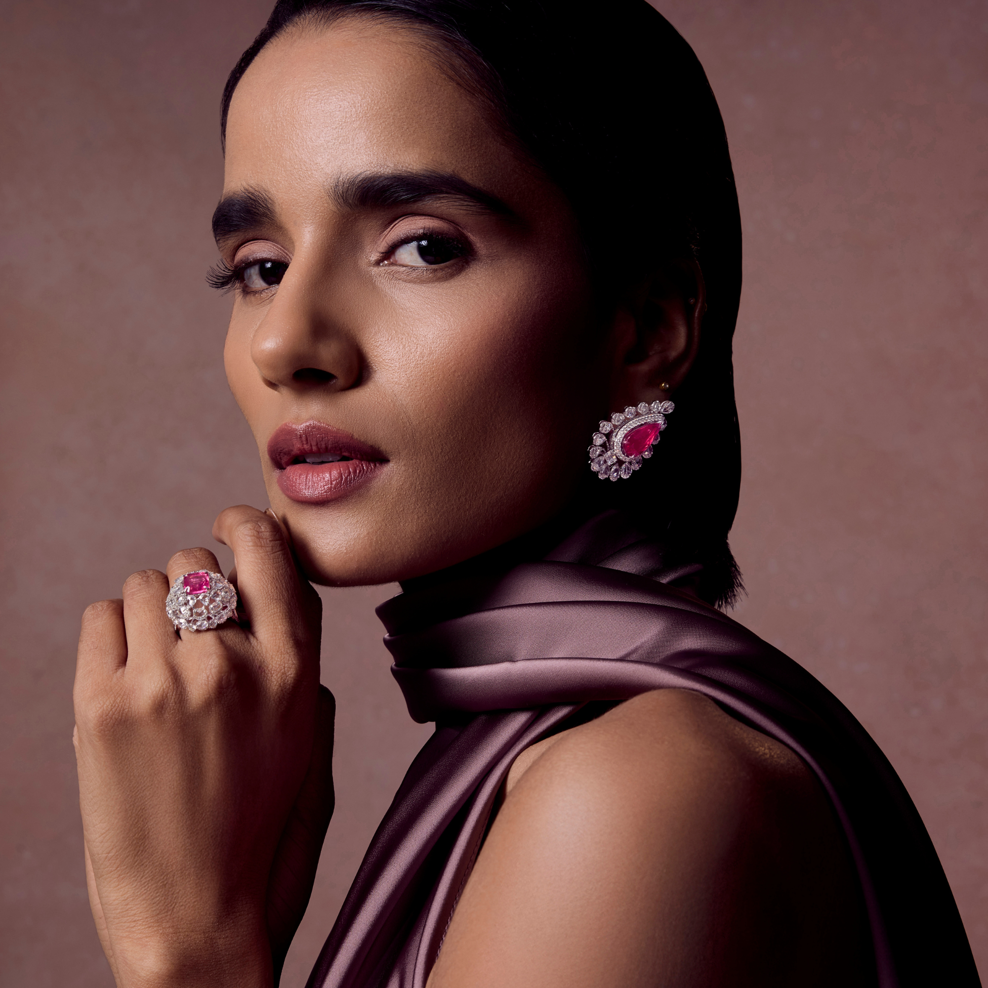 The Scarlet Rubellite Studs