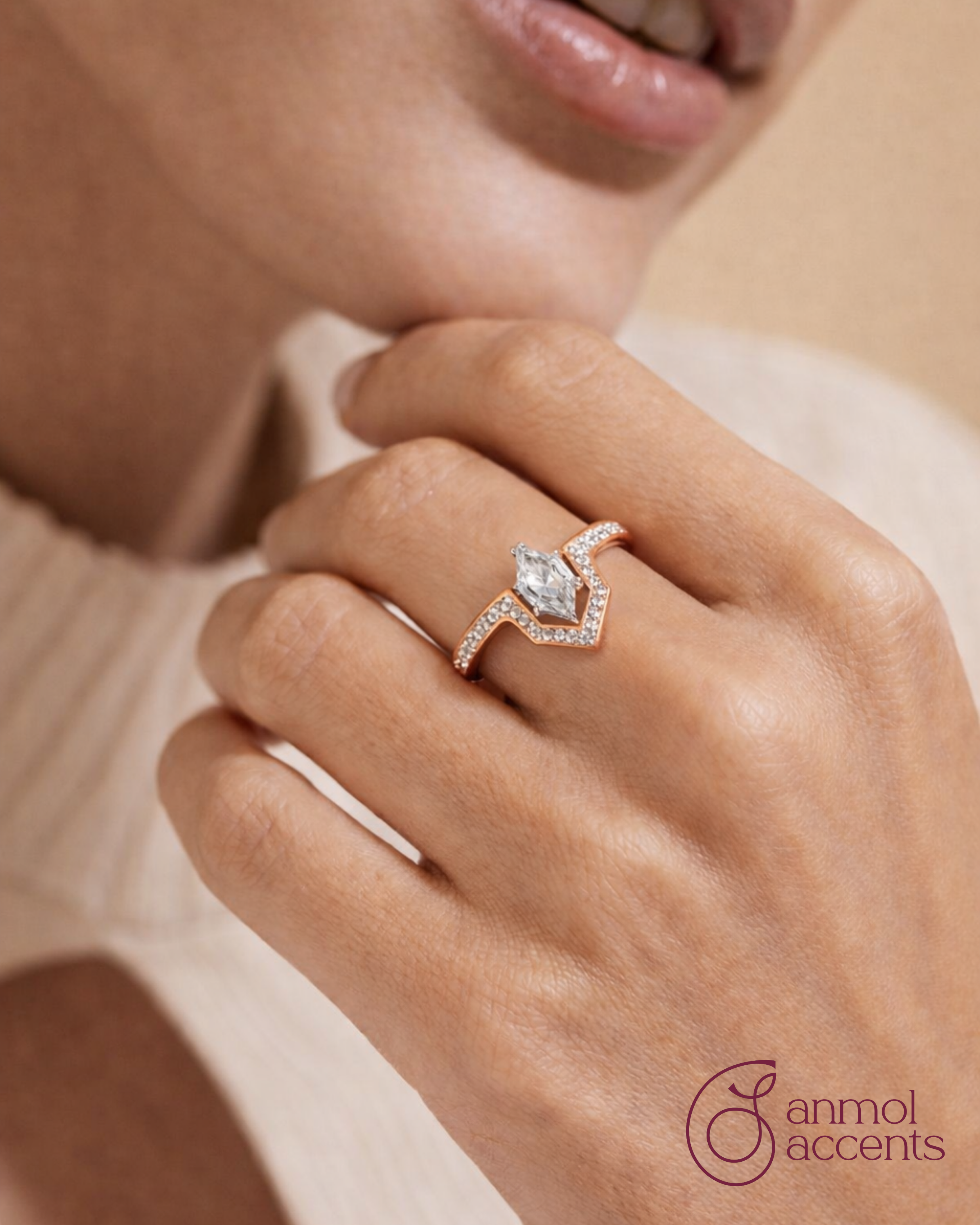 Kite Drift Diamond Ring