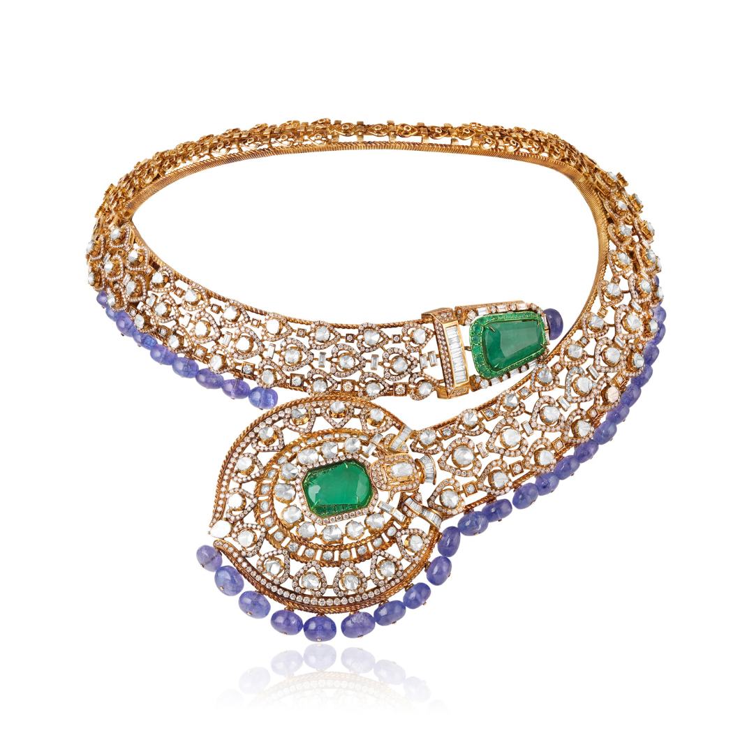 The Evara Emerald Necklace set