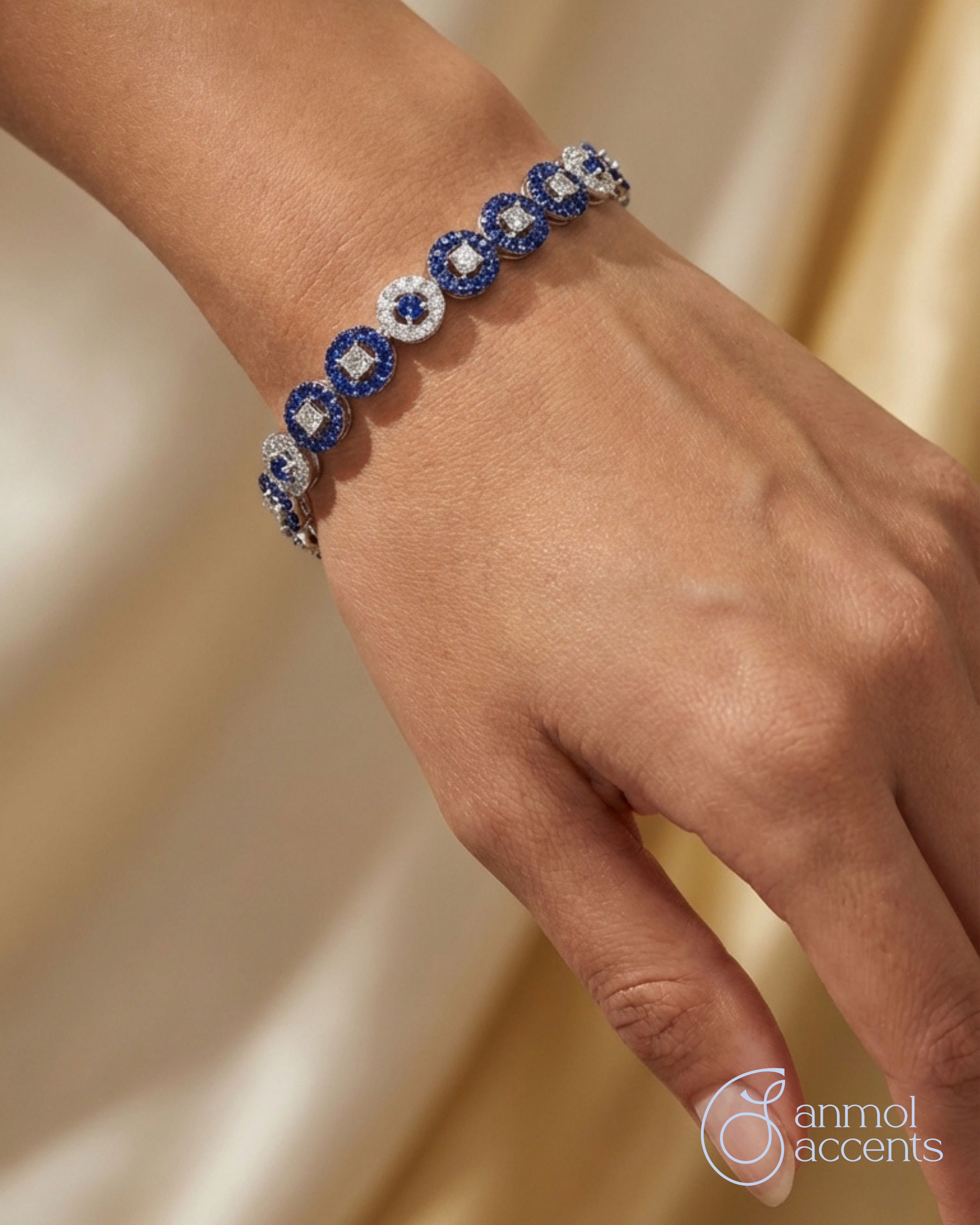 Eternal Protection Link Sapphire Bracelet