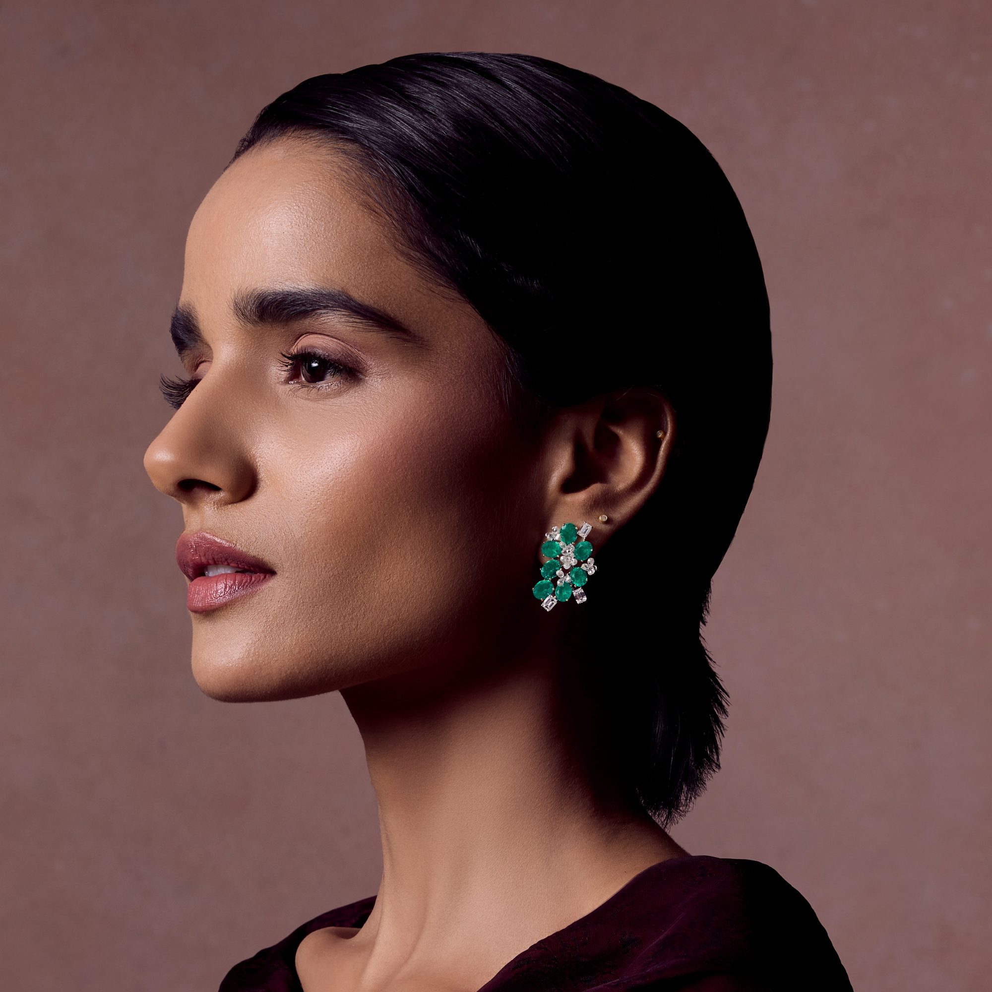 The Empress Emerald Studs