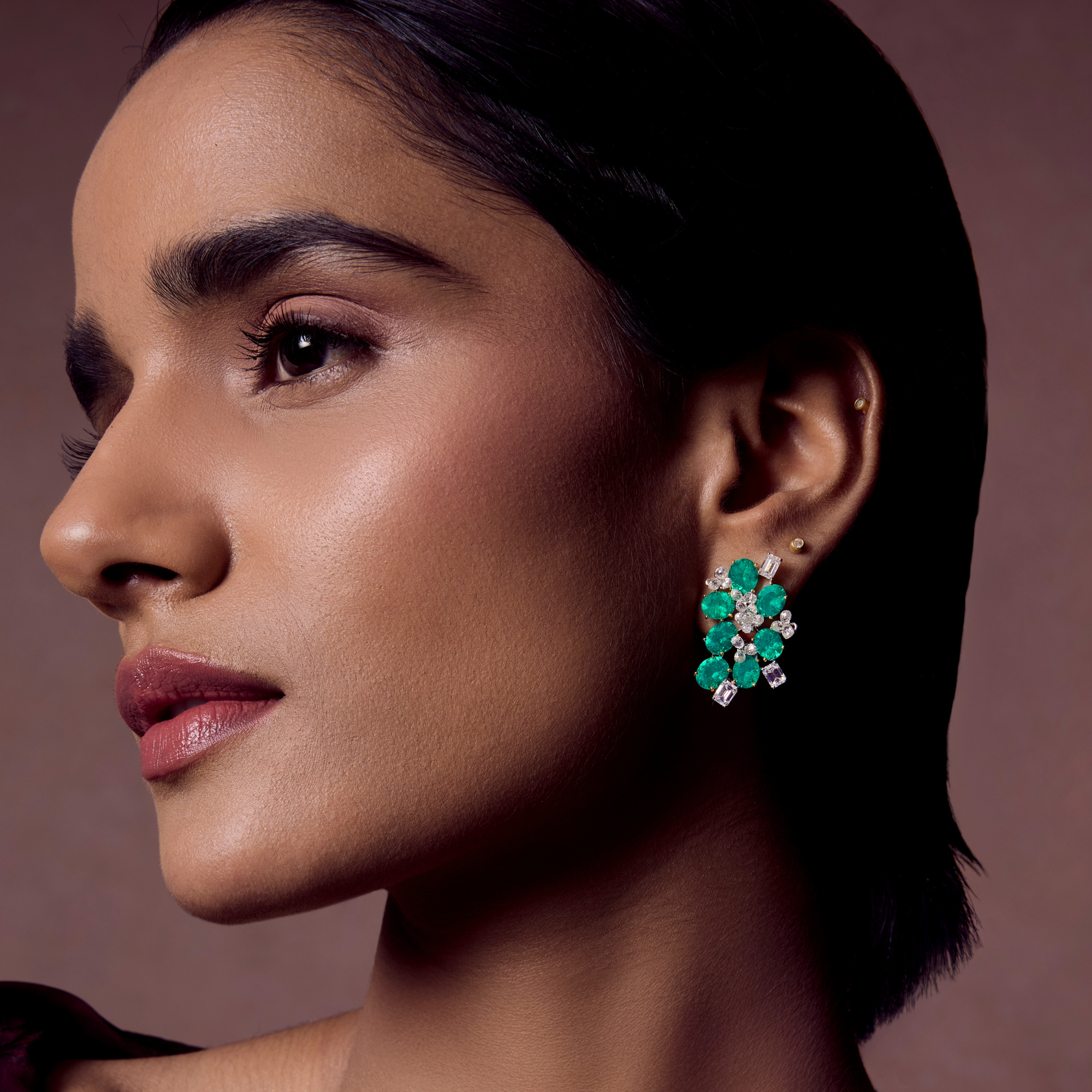 The Empress Emerald Studs