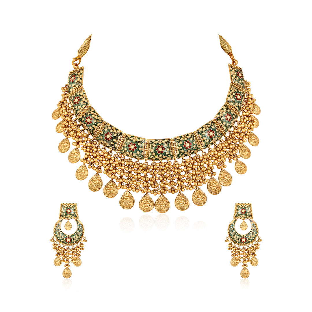 Antique Gold Drop Choker