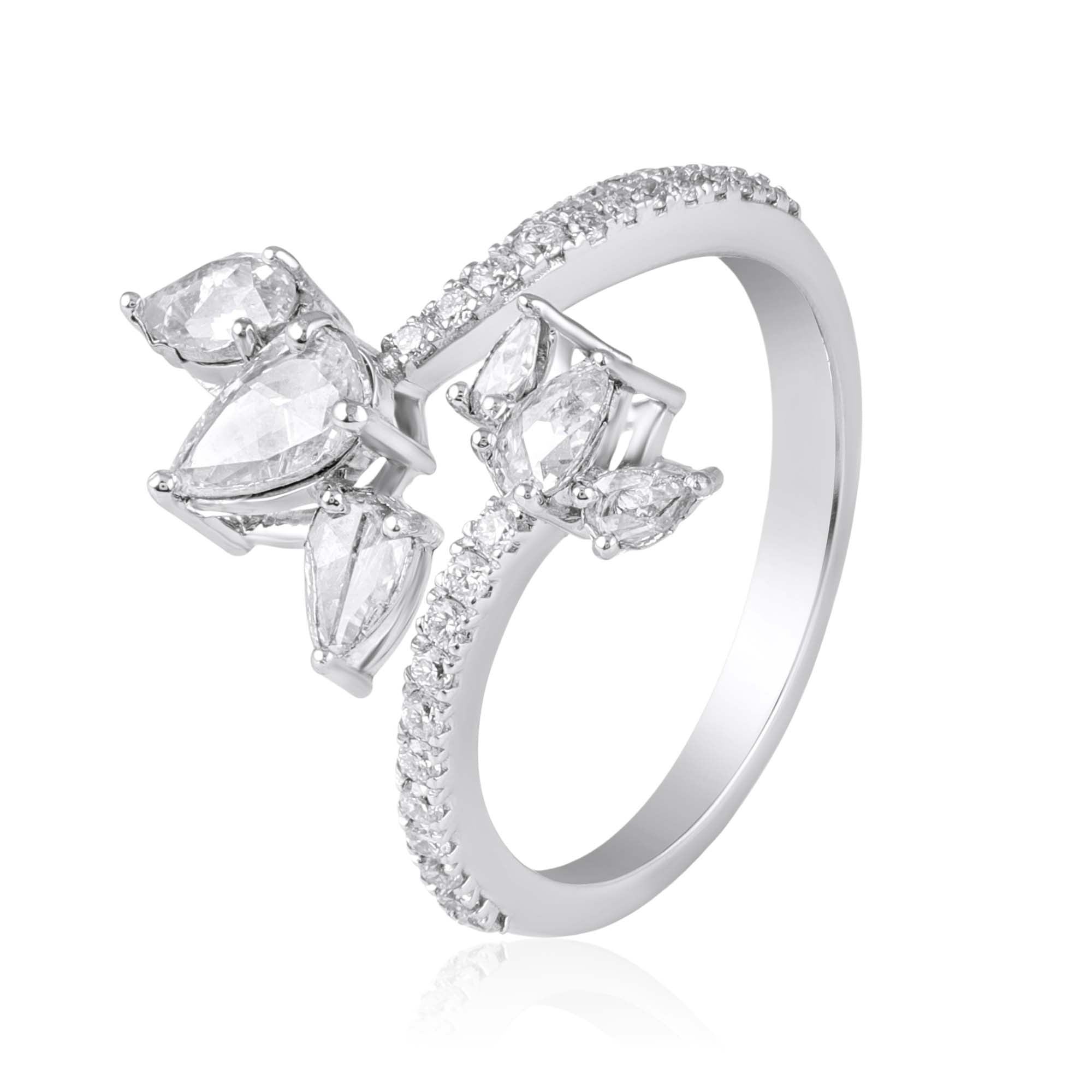 Blooming Petal Natural Diamond Ring