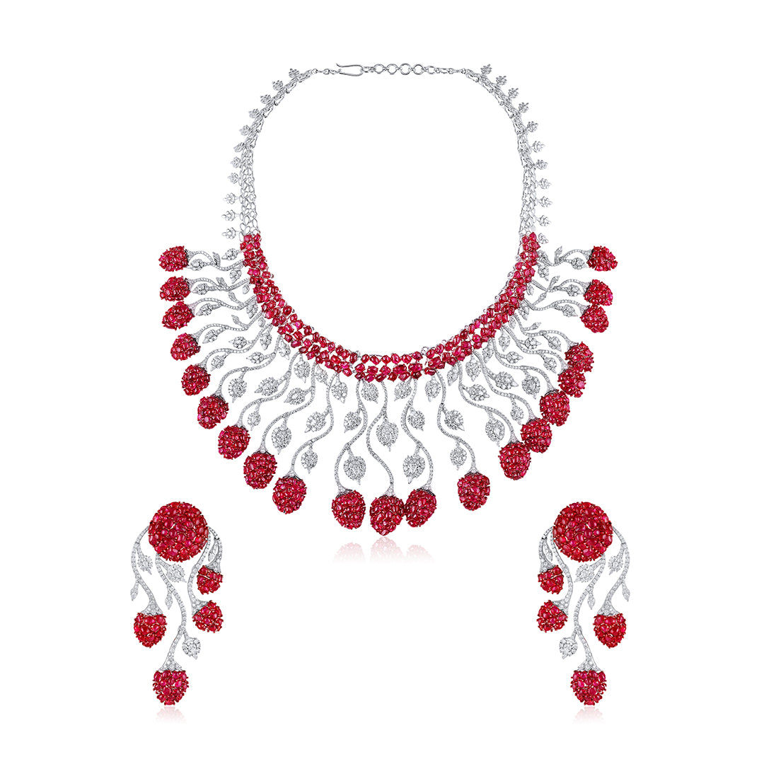 Cherry Bloom Necklace Set