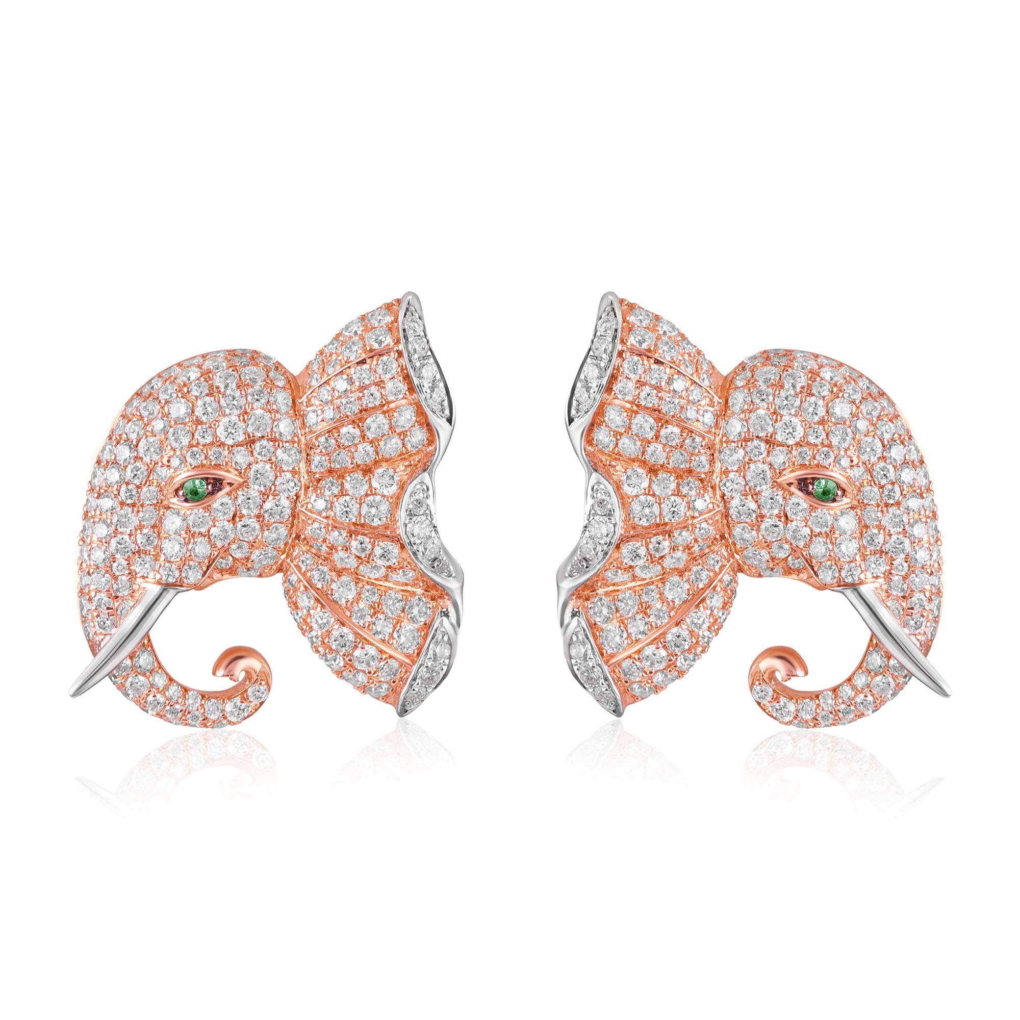 Aqua Tusker Drop Studs-Dangler Earrings