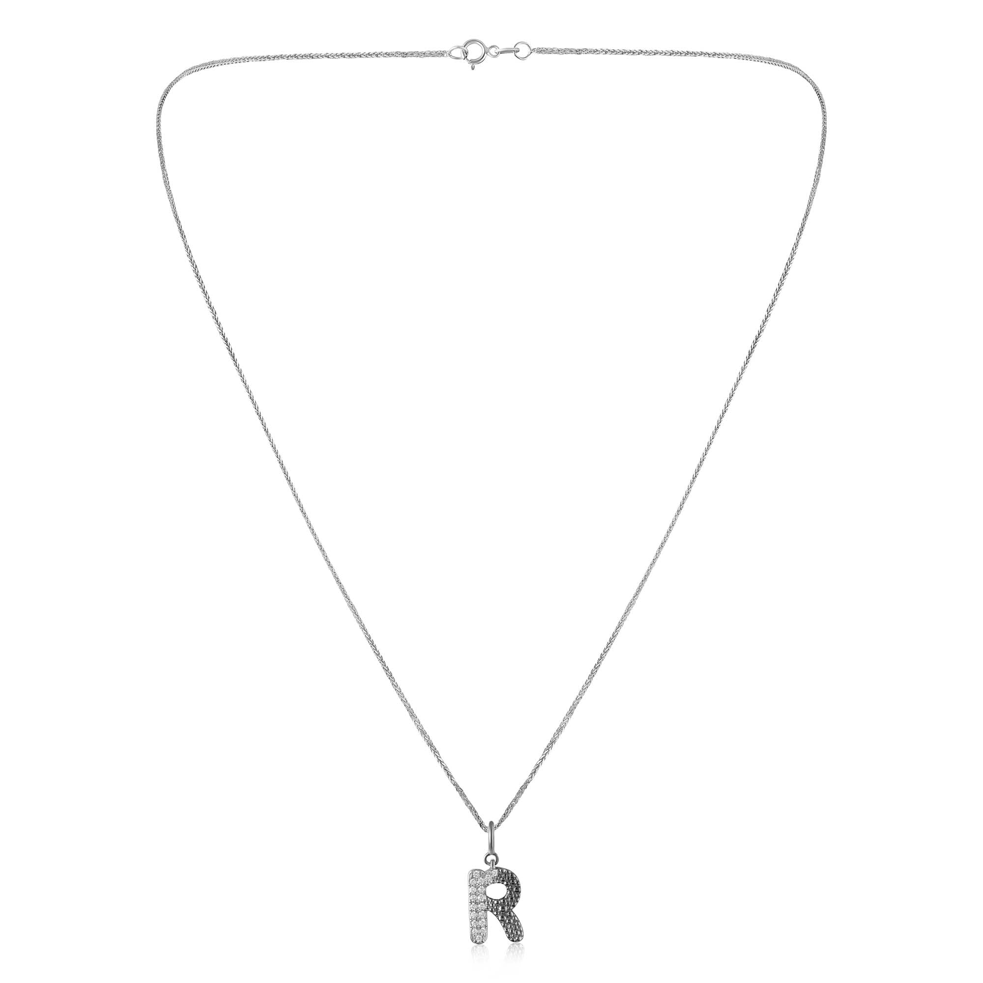 Arctic 'R' Brilliance Initial Charm Pendant