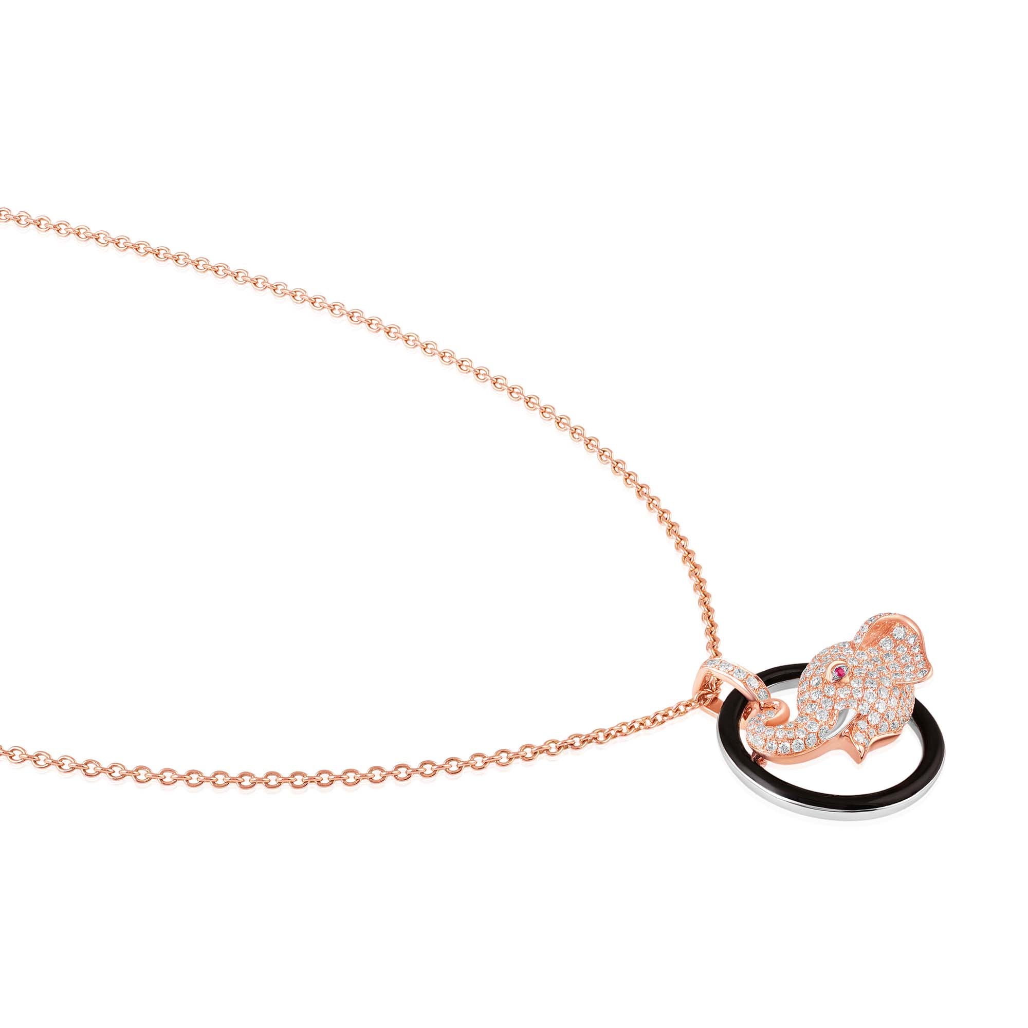 Citrine Elephant Pendant Chain