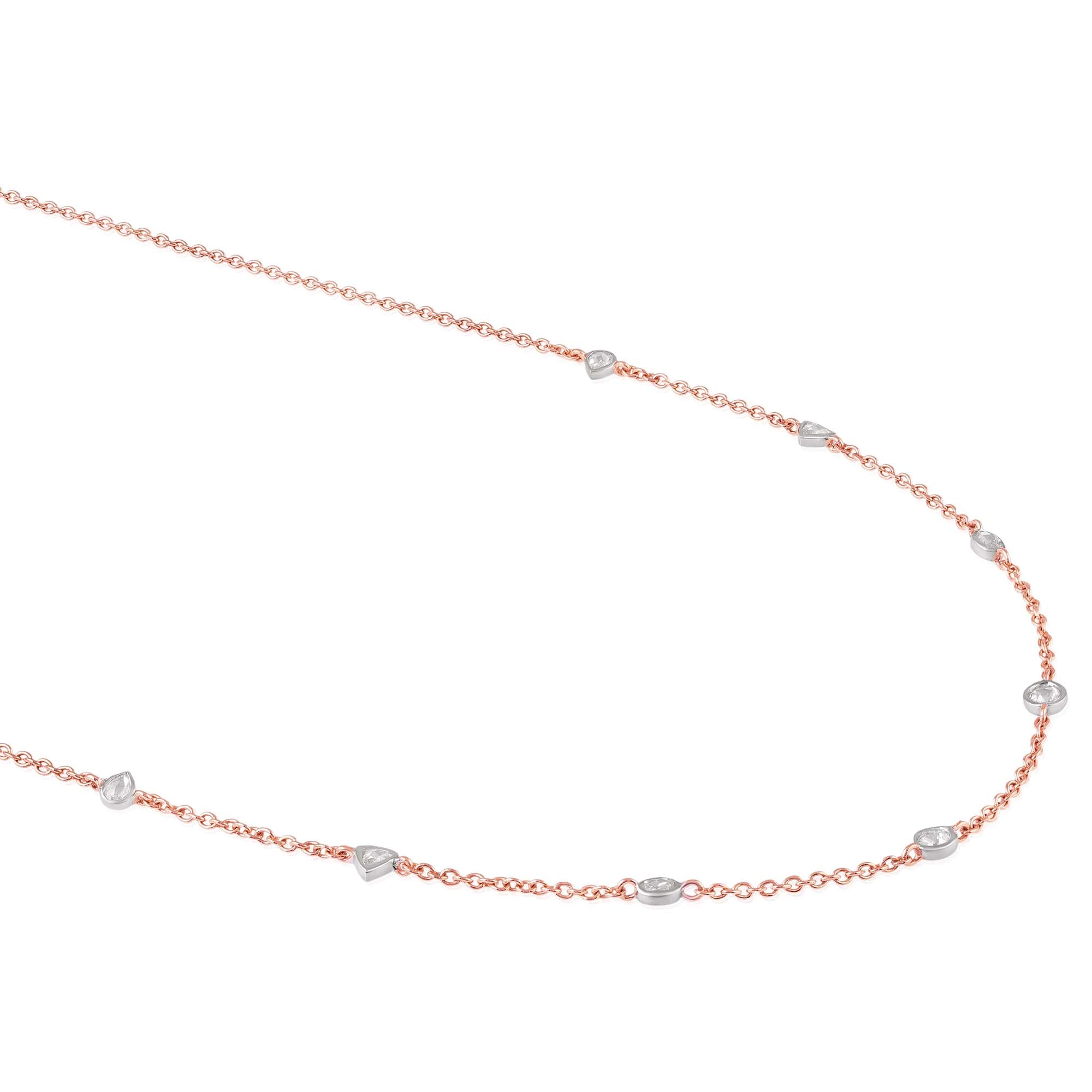Blush Rose Cut Diamond Necklace