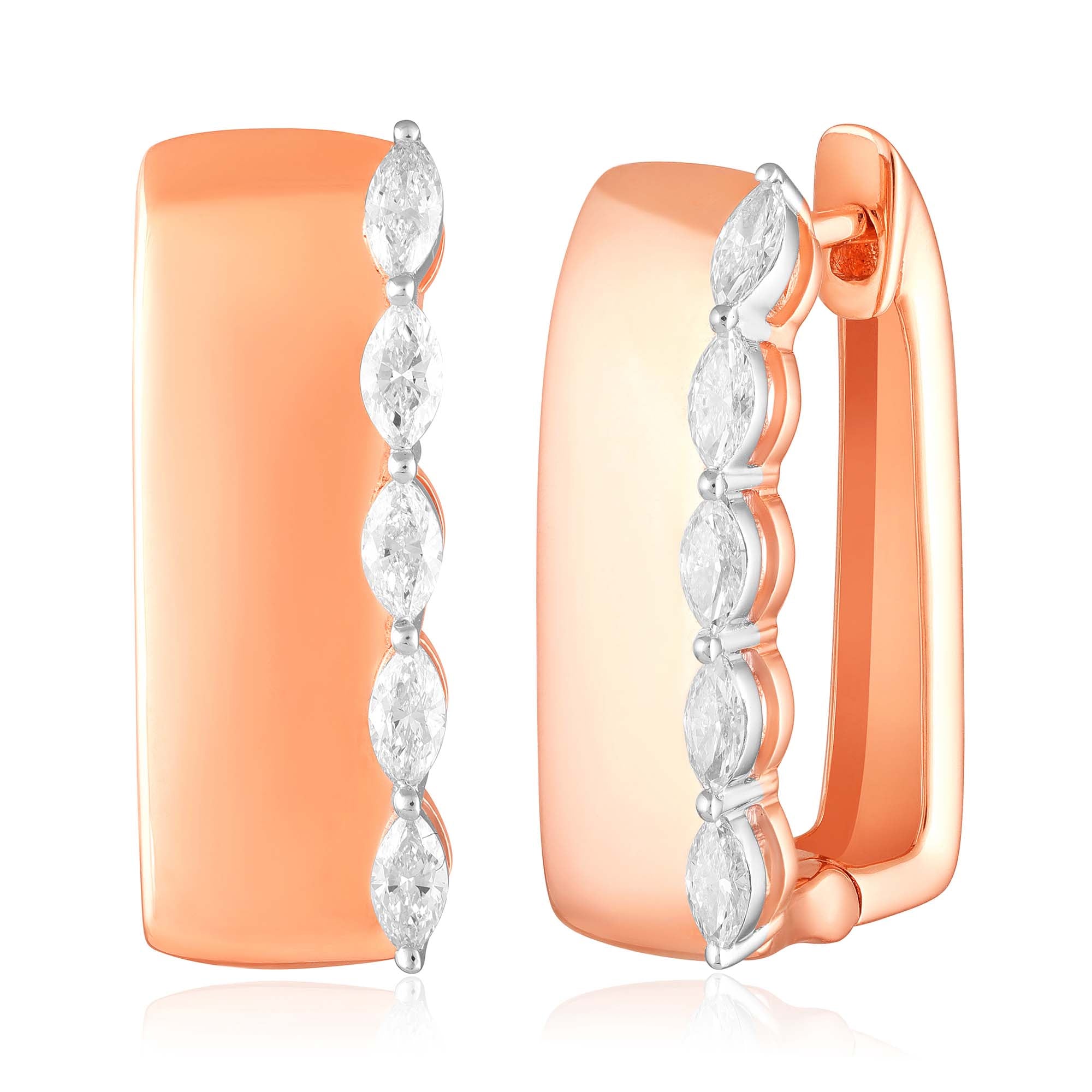 Blush Marquise Arcs hoops