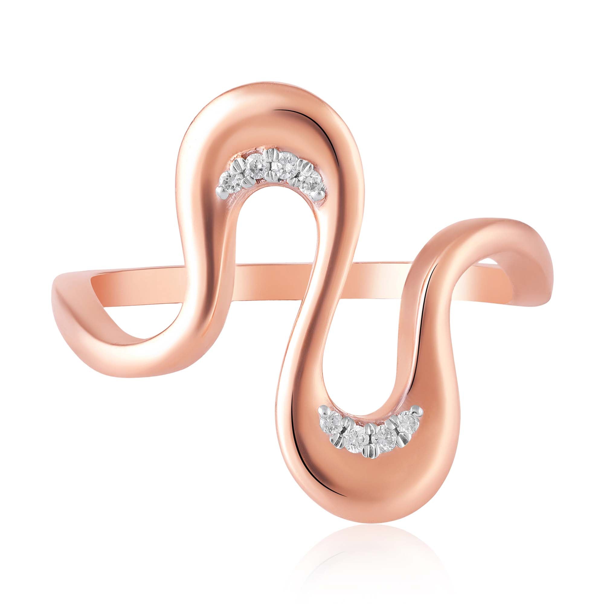 Blush Ripple Rose Gold Band