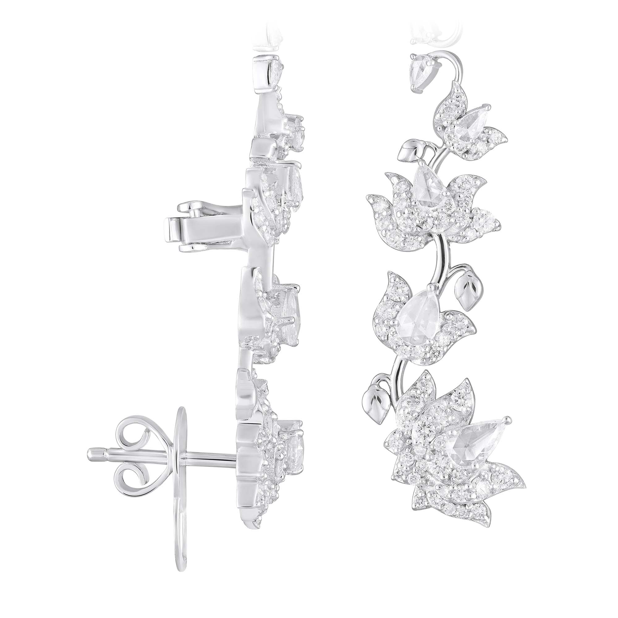 Bloom Ear Crawler Natural Diamond Earrings