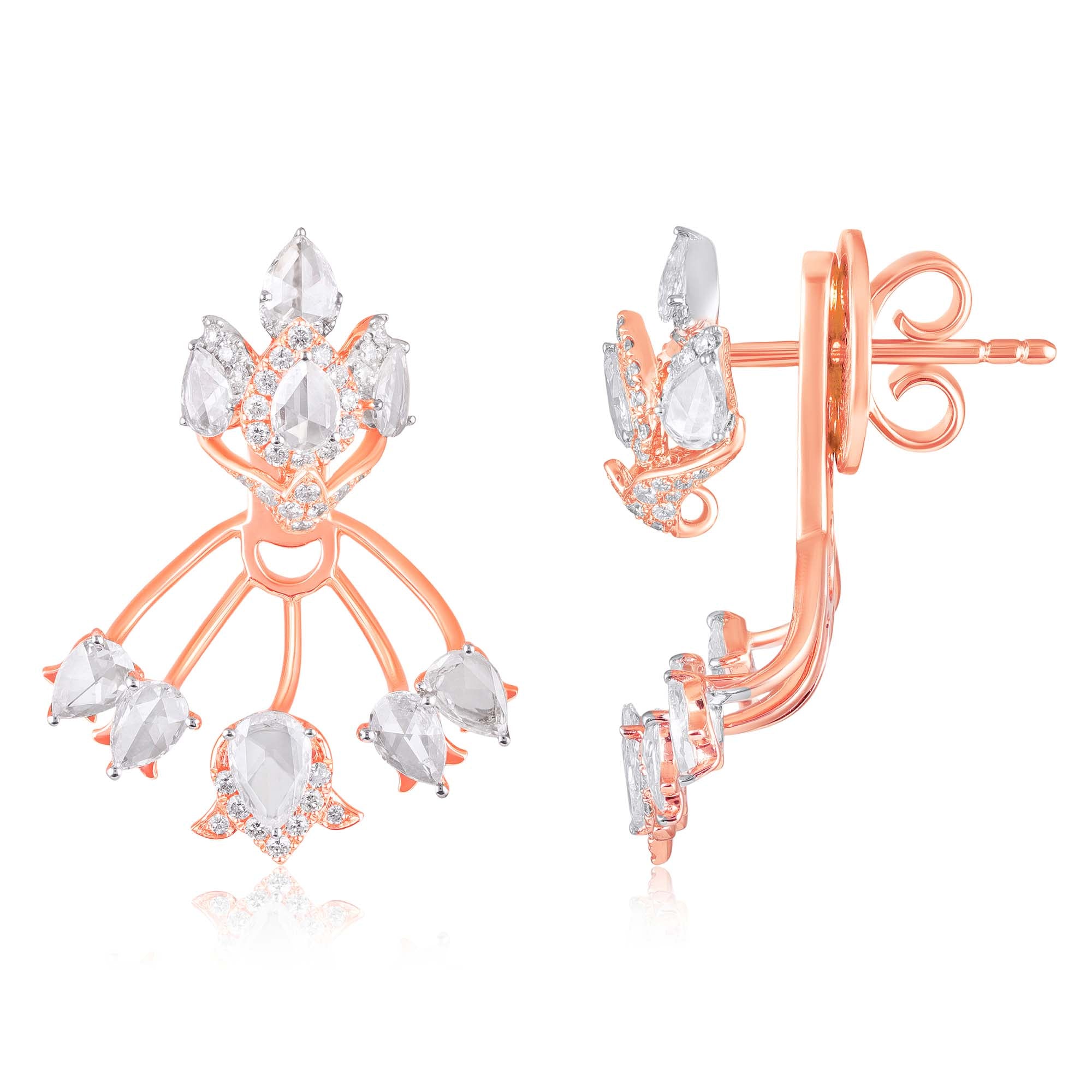 Petal Cascades Natural Detachable  Diamond Studs