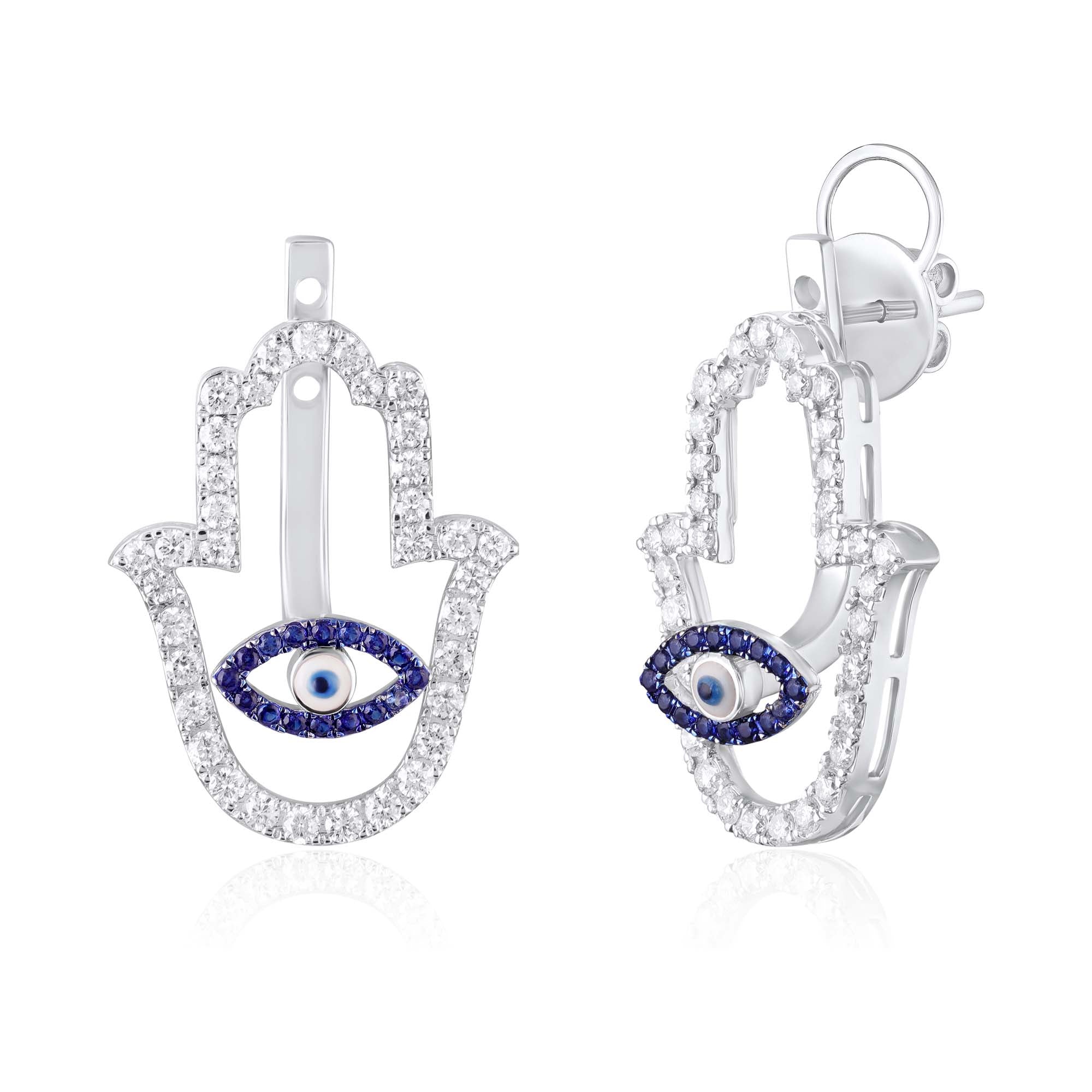 Hamsa Natural Diamond Detachable Drops