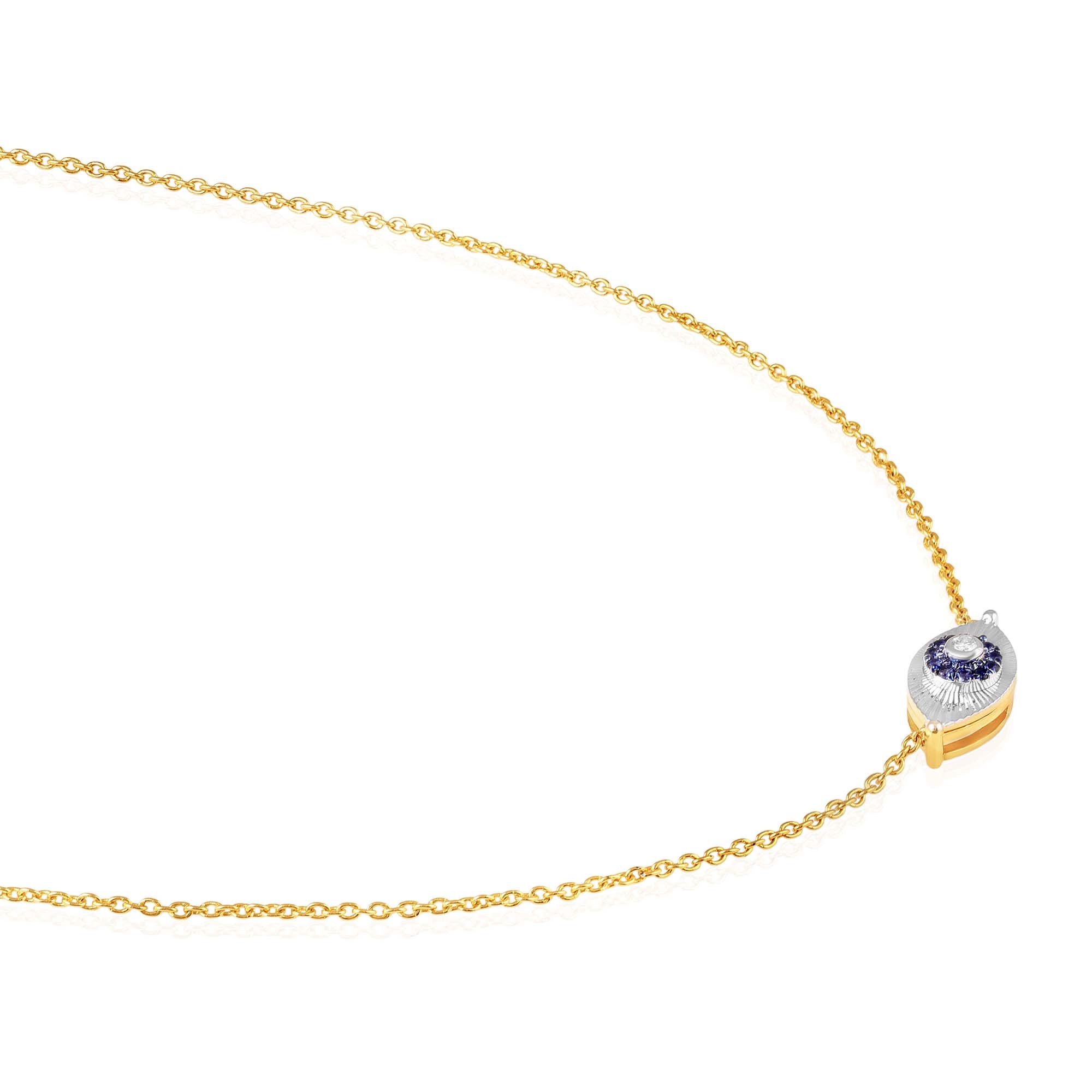 Eyeconic Sapphire Pendant Chain
