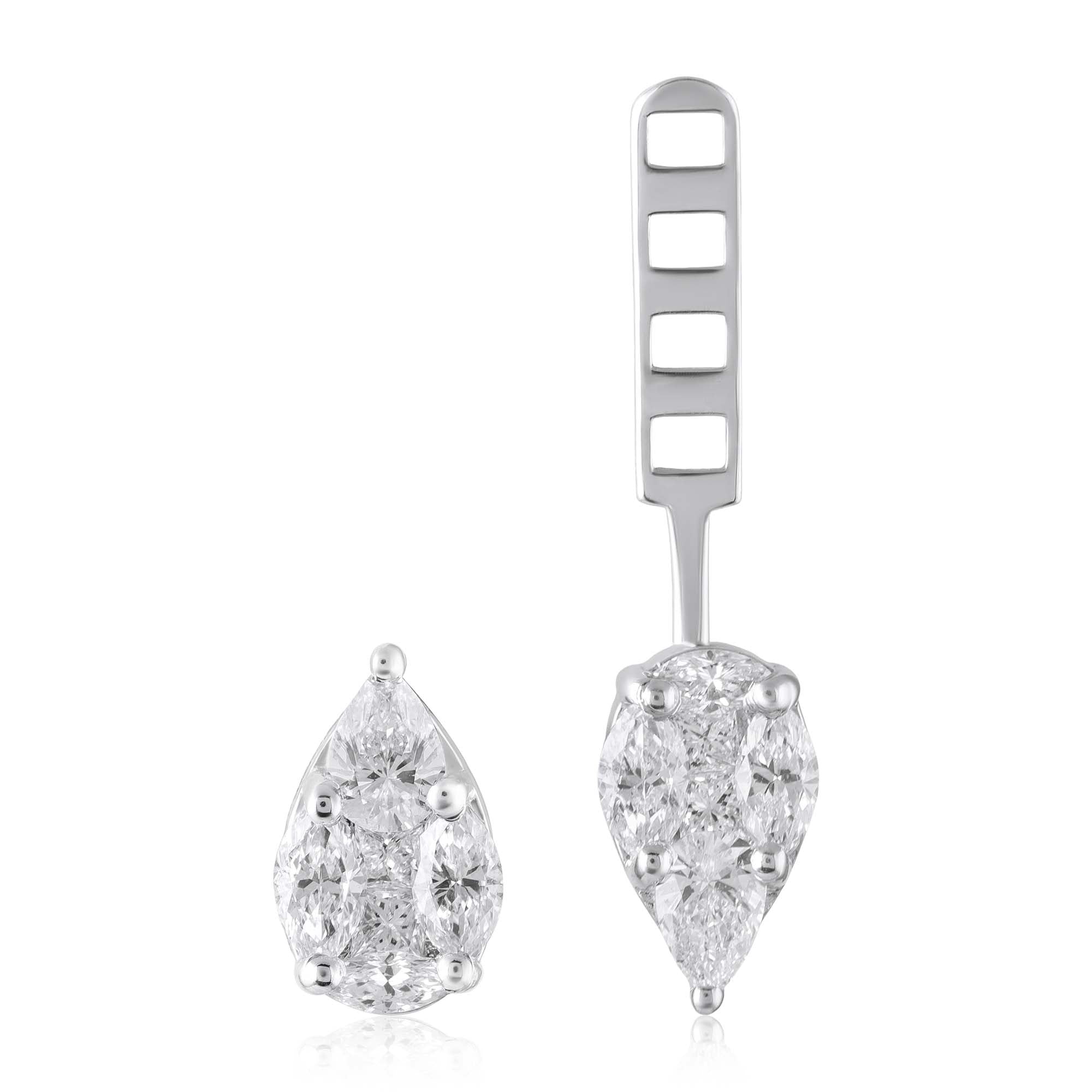 Marquise Duet Detachable Natural Diamond Studs