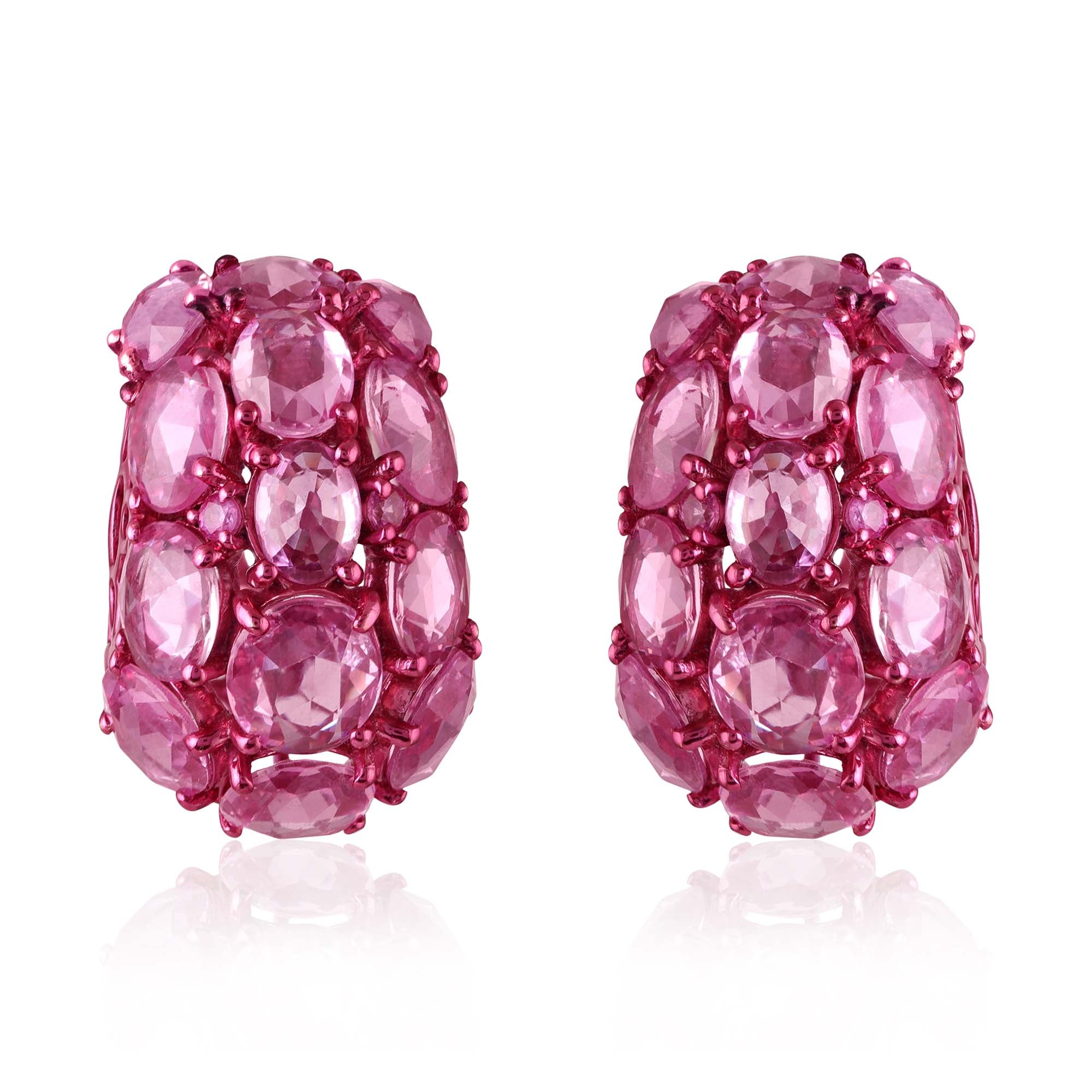 Sapphire Blush Grape Studs