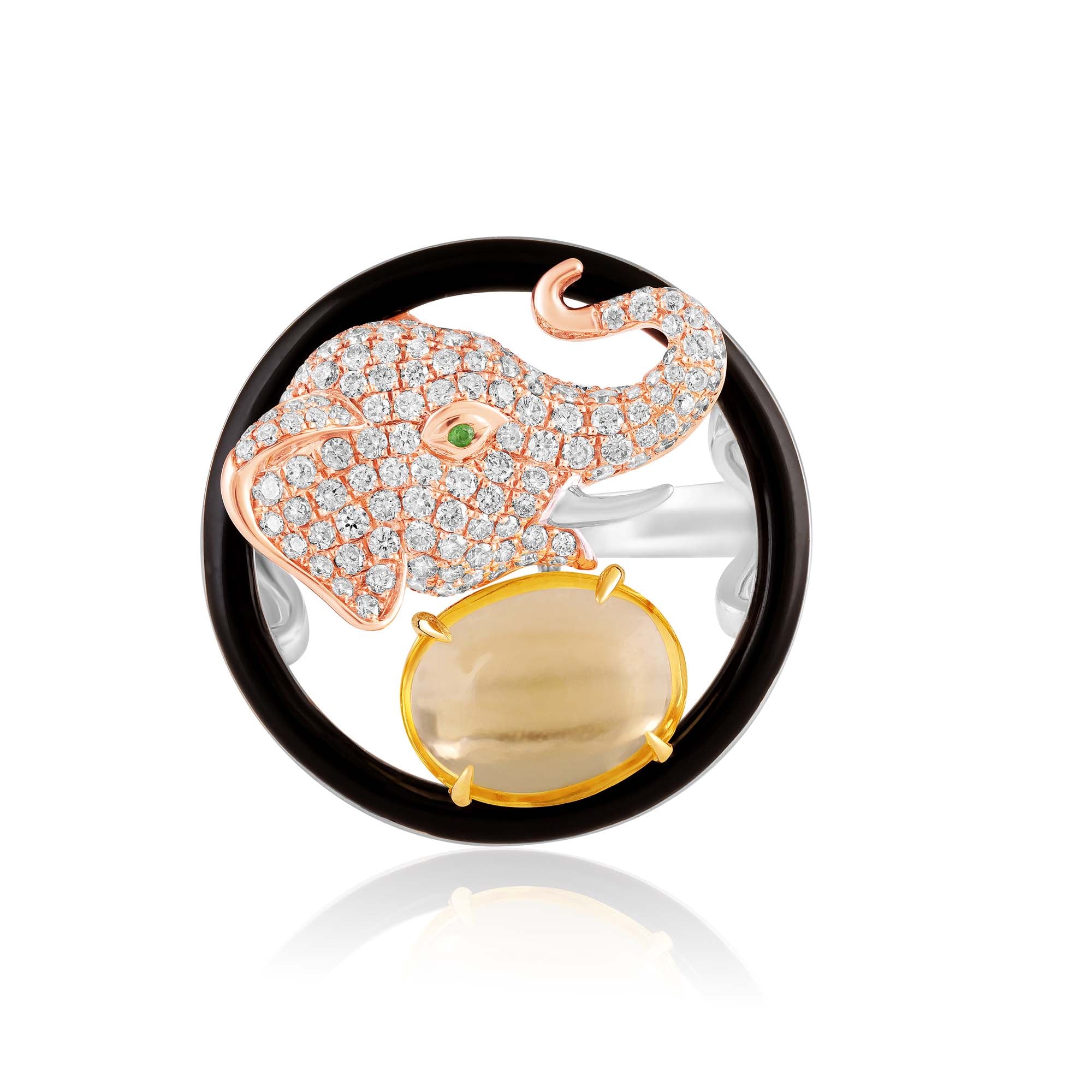 Citrine Elephant Ring